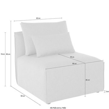 andas Sessel Nöre, Modul - zum Zusammenstellen; in vielen Bezugsqualitäten und Farben