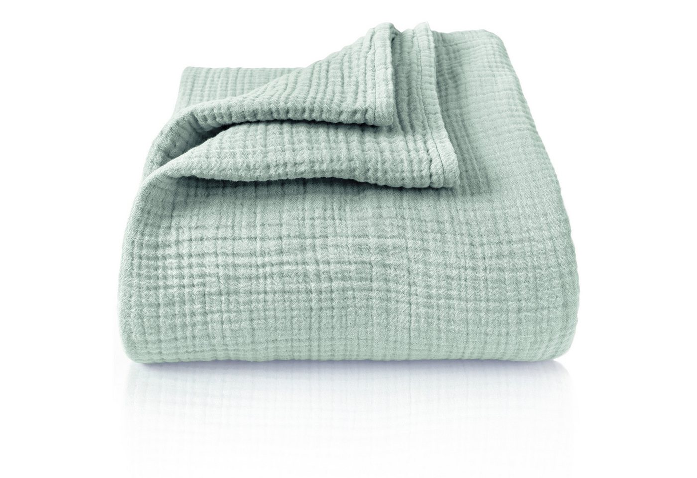 Laynenburg Tagesdecke Musselin aus 100% Baumwolle – Baumwolldecke, Kuscheldecke, Wohndecke als Sommerdecke, Bett-Überwurf, Couch-Überwurf, Sofa-Decke