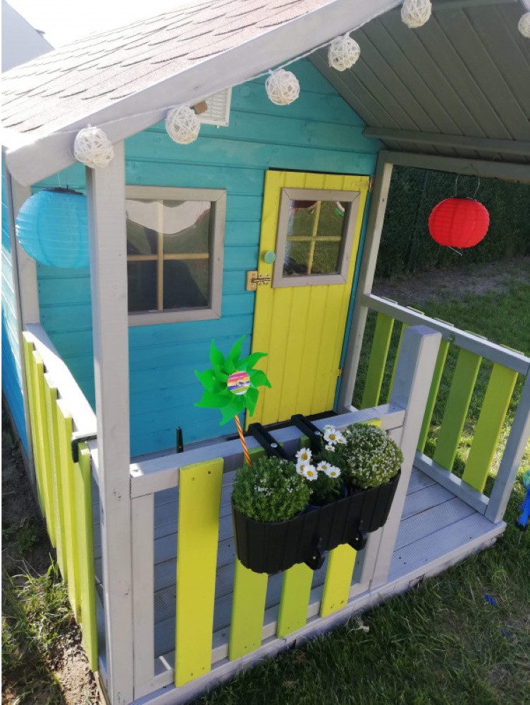 bv-vertrieb Spielhaus Kinderspielhaus Spielhaus Holz-Gartenhaus Spielhütte Kinder