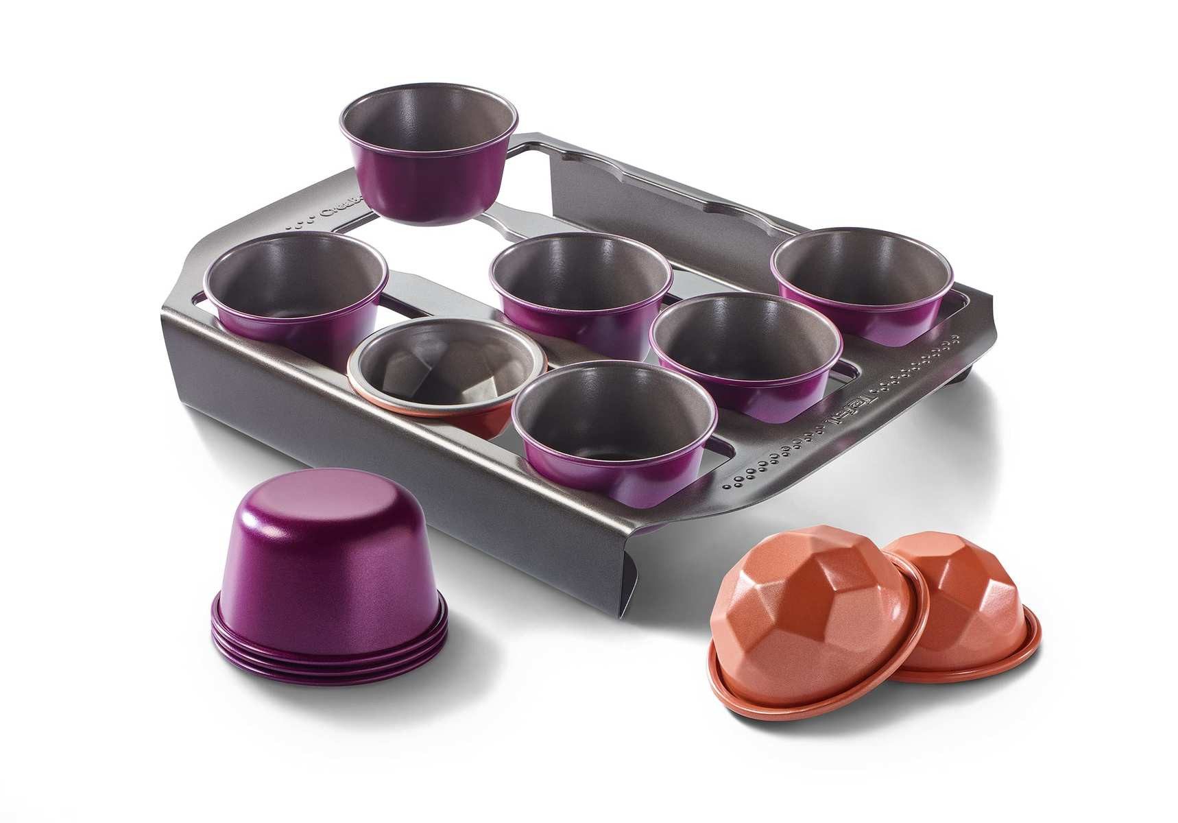 Tefal Muffinform Tefal Creabake Starter-Set Backformen 9 Muffinformen 3 Diamantformen