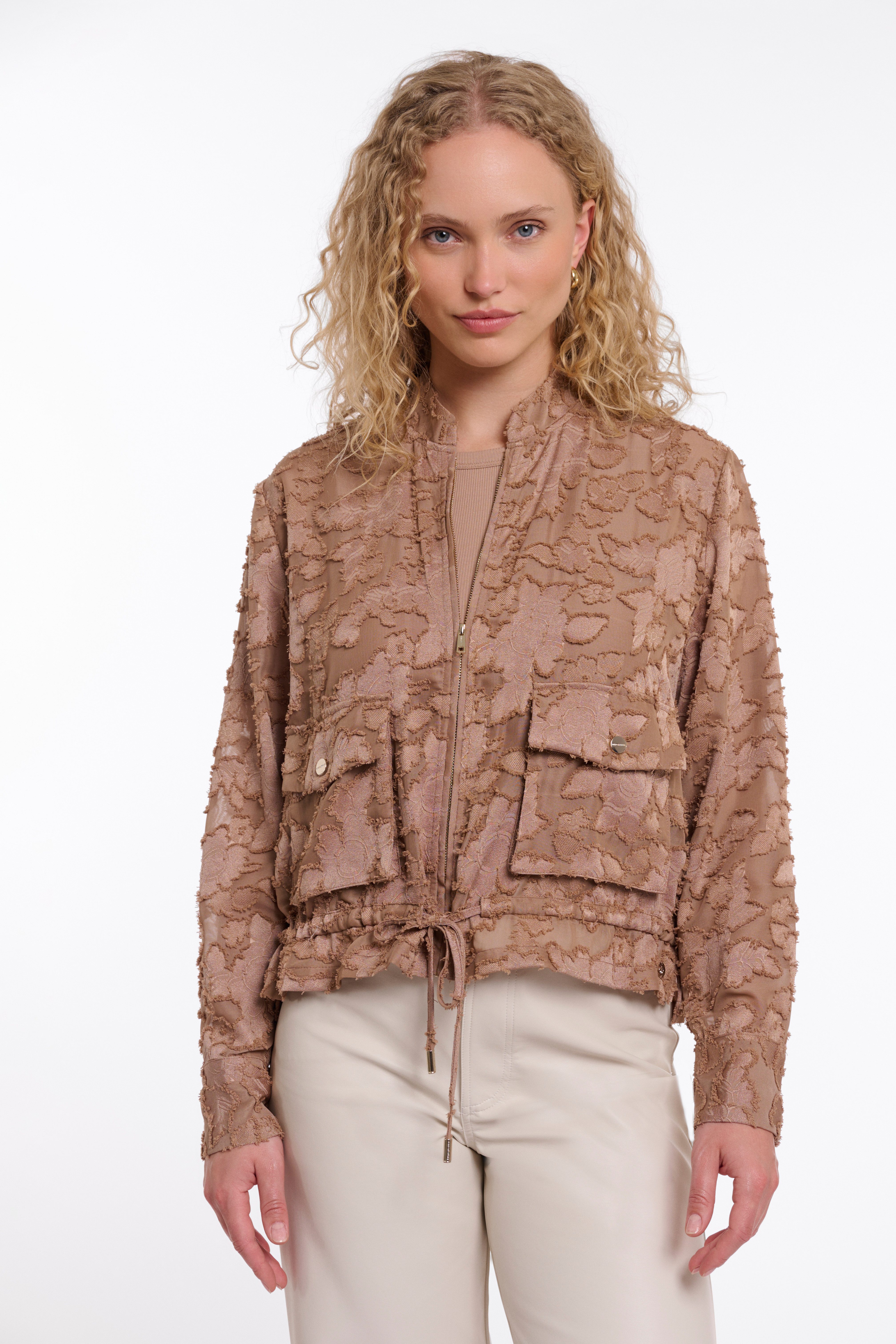 Rino & Pelle Blouson PRIORI mit Häkeldetails und Reißverschluss
