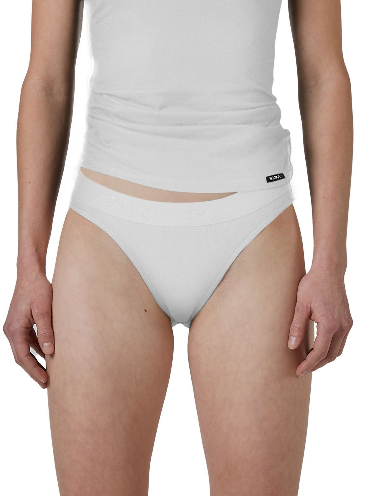 Skiny Bikinislip 4er Pack Damen Rio Slip Cotton Rib (Packung, 4-St) -