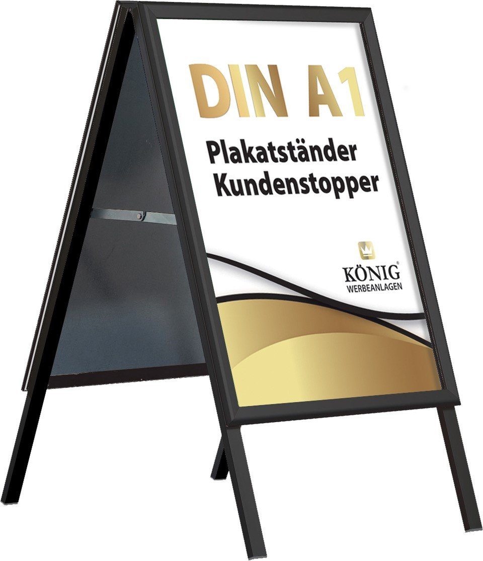 St) Plakatständer Black DIN Kundenstopper, (1 A1 Keitum Dreifke schwarz, Line Bilderrahmen