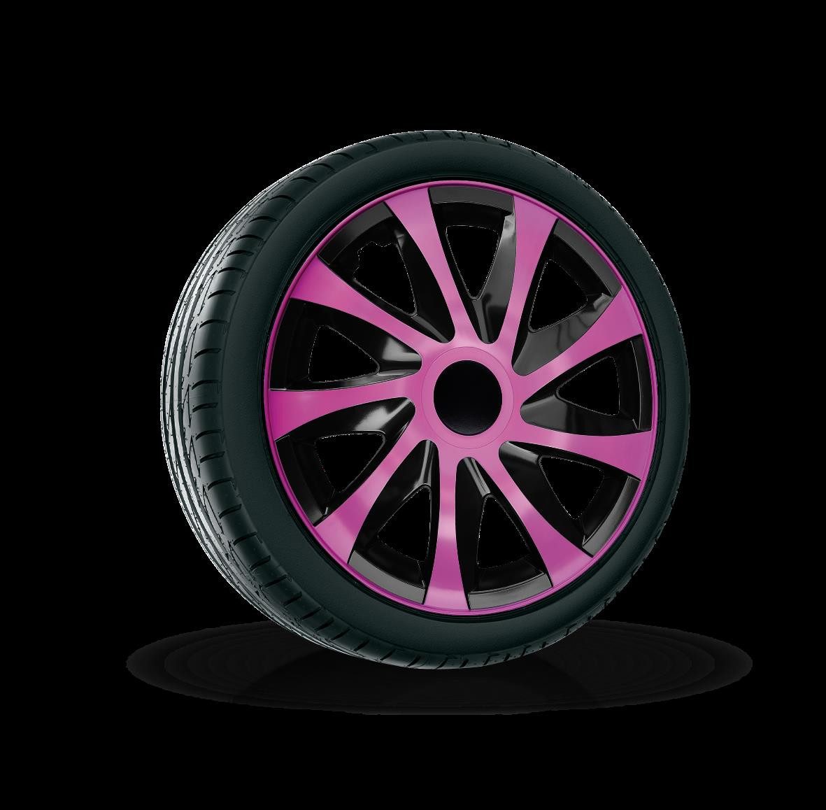 NRM Radkappe DRACO 13 Zoll in Pink, 13 in Zoll, (4-St) Radzierblenden für Stahlfelgen Radkappen Satz 4er Set 13"