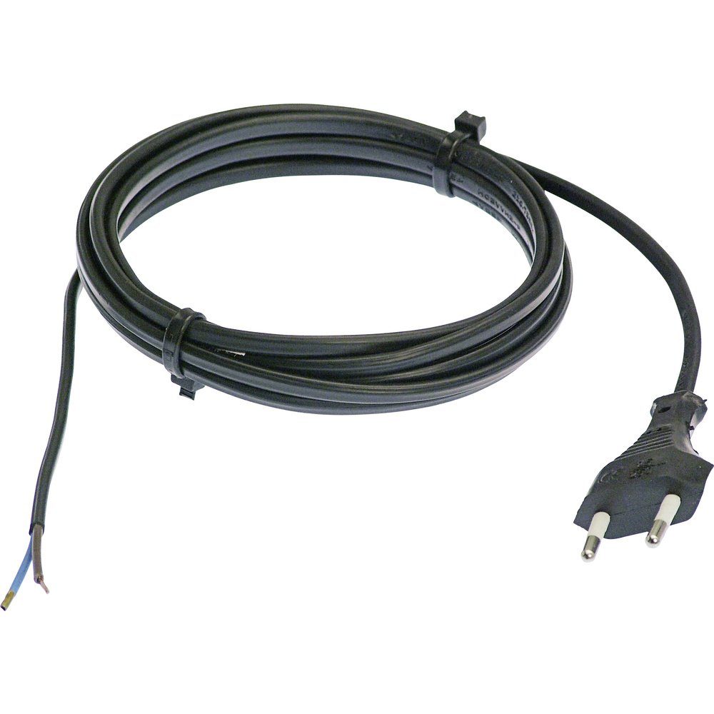 AS Schwabe 70652 Strom Anschlusskabel Schwarz 3.00 m Stromkabel