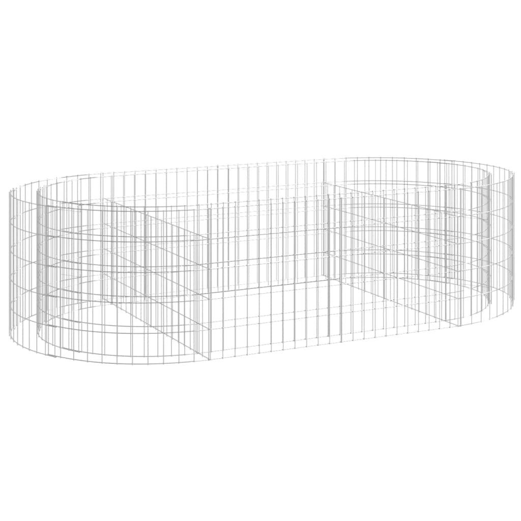 furnicato Hochbeet Gabionen-Verzinktes Eisen 200x100x50 cm