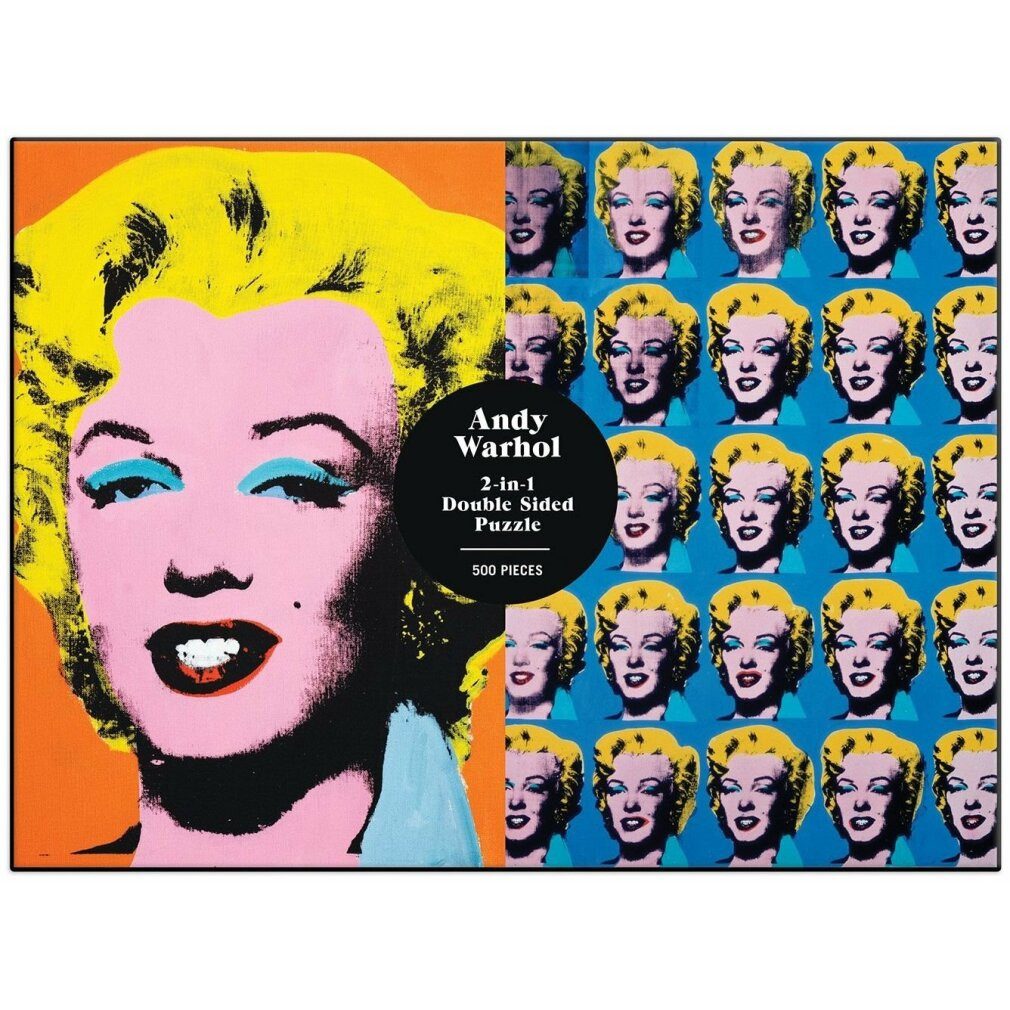 abrams&chronicle Puzzle GALISON Andy Warhol Marilyn doppelseitiges Puzzle 500 Teile, Puzzleteile
