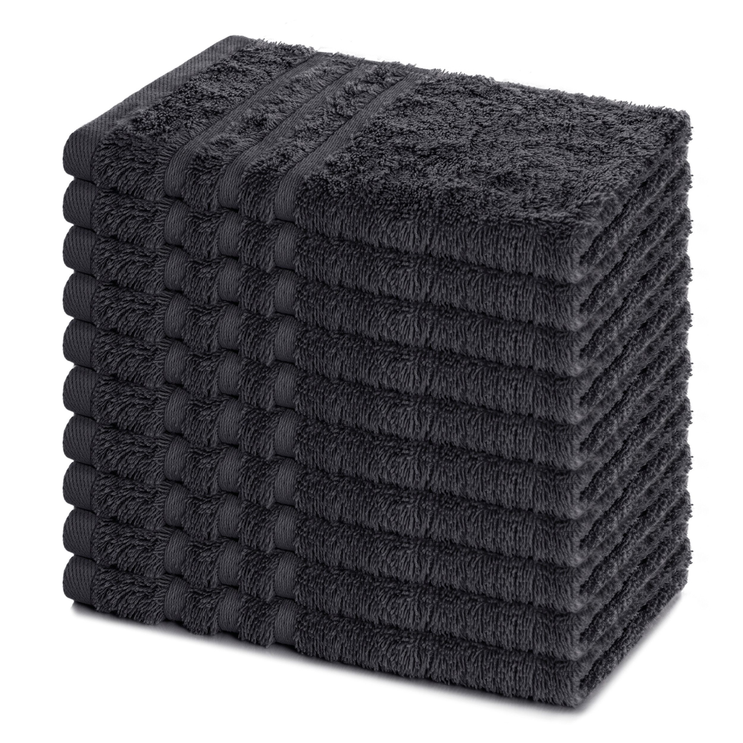 Lavea Gästehandtücher 30x50 cm, 10er Set Gästehandtuch, Elena-Frottee Handtuch, Gästetuch, (Set, 10-St), 500 g/m² Frottier, weich & saugstark, pflegeleicht