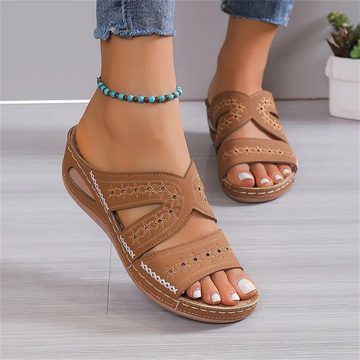 RefinedFlare Sommer-Flip-Flops für Damen, dicke Sohle, Outdoor-Sport-Sandalen Sandale