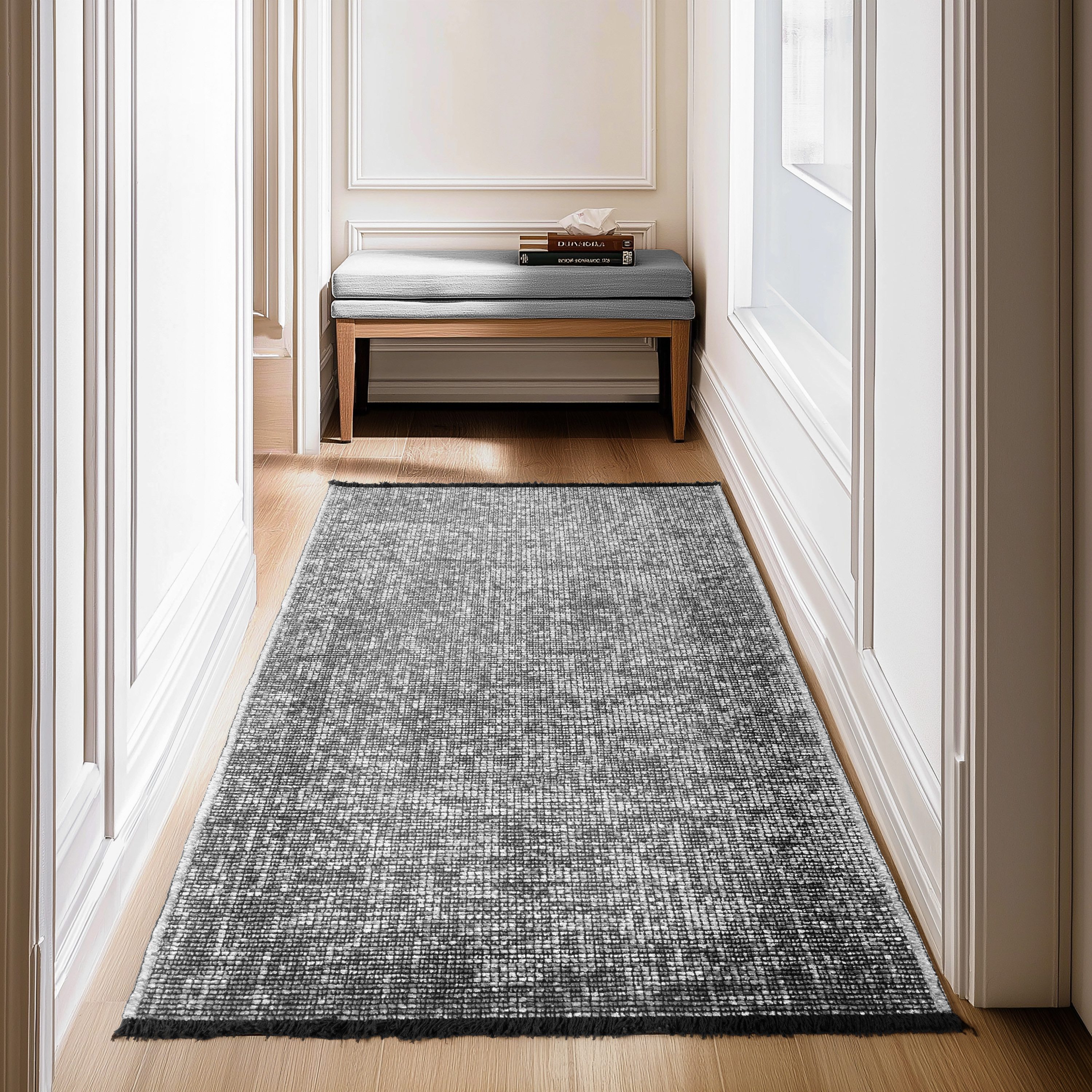 SIMPEX24 Teppich Boho Design, Läufer, Höhe: 7 mm, Baumwolle, Waschbarer Tep günstig online kaufen