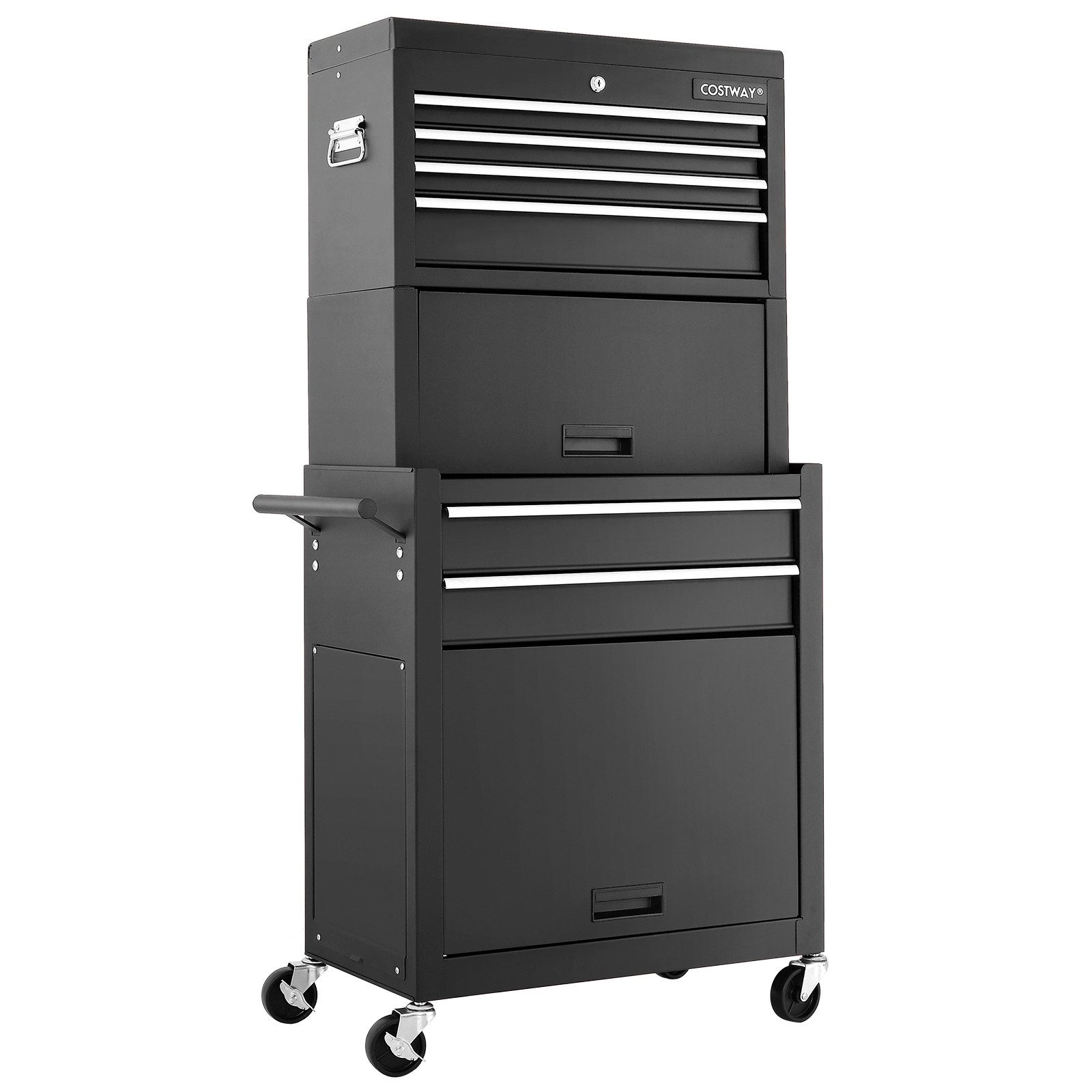 COSTWAY Werkstattwagen, max. Traglast:90,00 kg, mit 9 Fächer, abschließbar