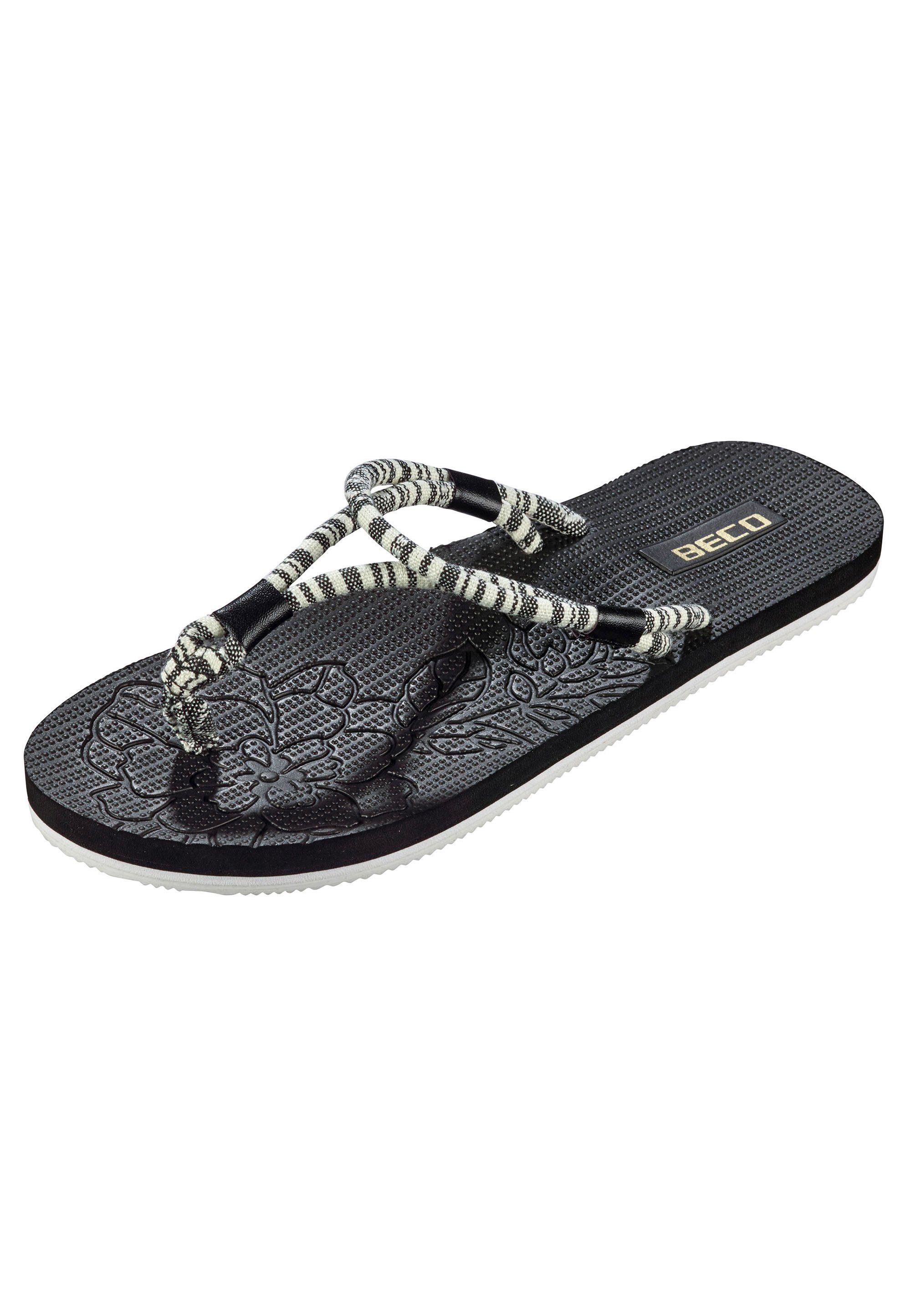 Beco Beermann BECO IBIZA Шлепанцы mit textilen Bändern im Boho-Style