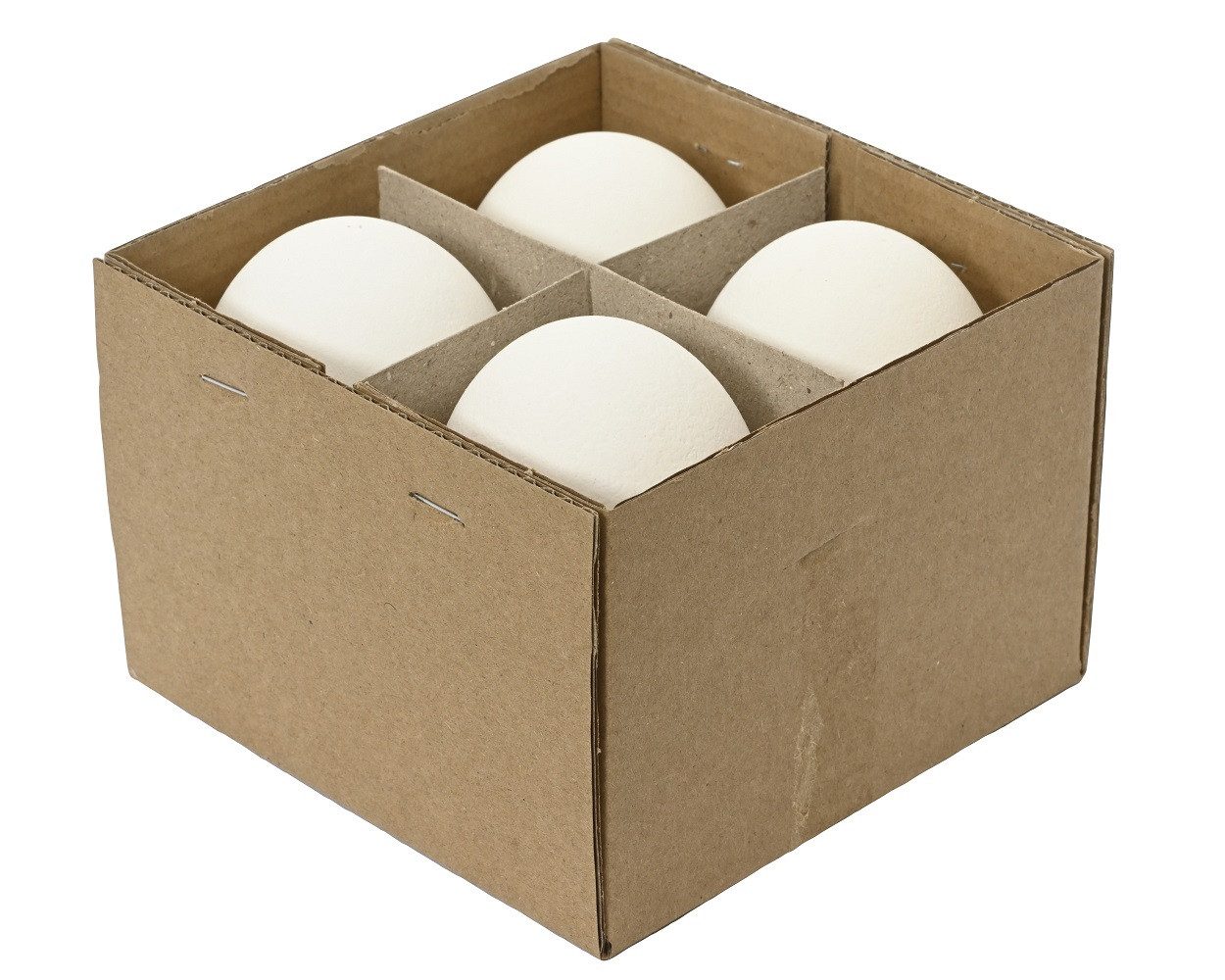 Kaemingk Osterei Deko Gänse-Ei Ostern L.12cm W.12cm H.9cm weiß 4 Stück