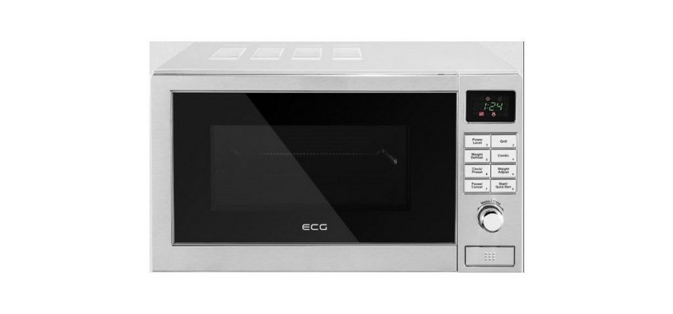 ECG Einbau-Mikrowelle MTD 2081 VGSS, Mikrowelle, Grill, 20,00 l, 5  Leistungsstufen, 9 voreingestellte automatische Kochprogramme