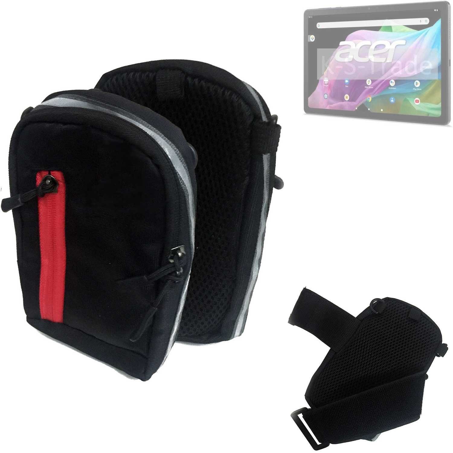K-S-Trade Handyhülle für Acer Iconia Tab P10, Outdoor Gürteltasche Holster Umhängetasche schwarz Handy Tasche