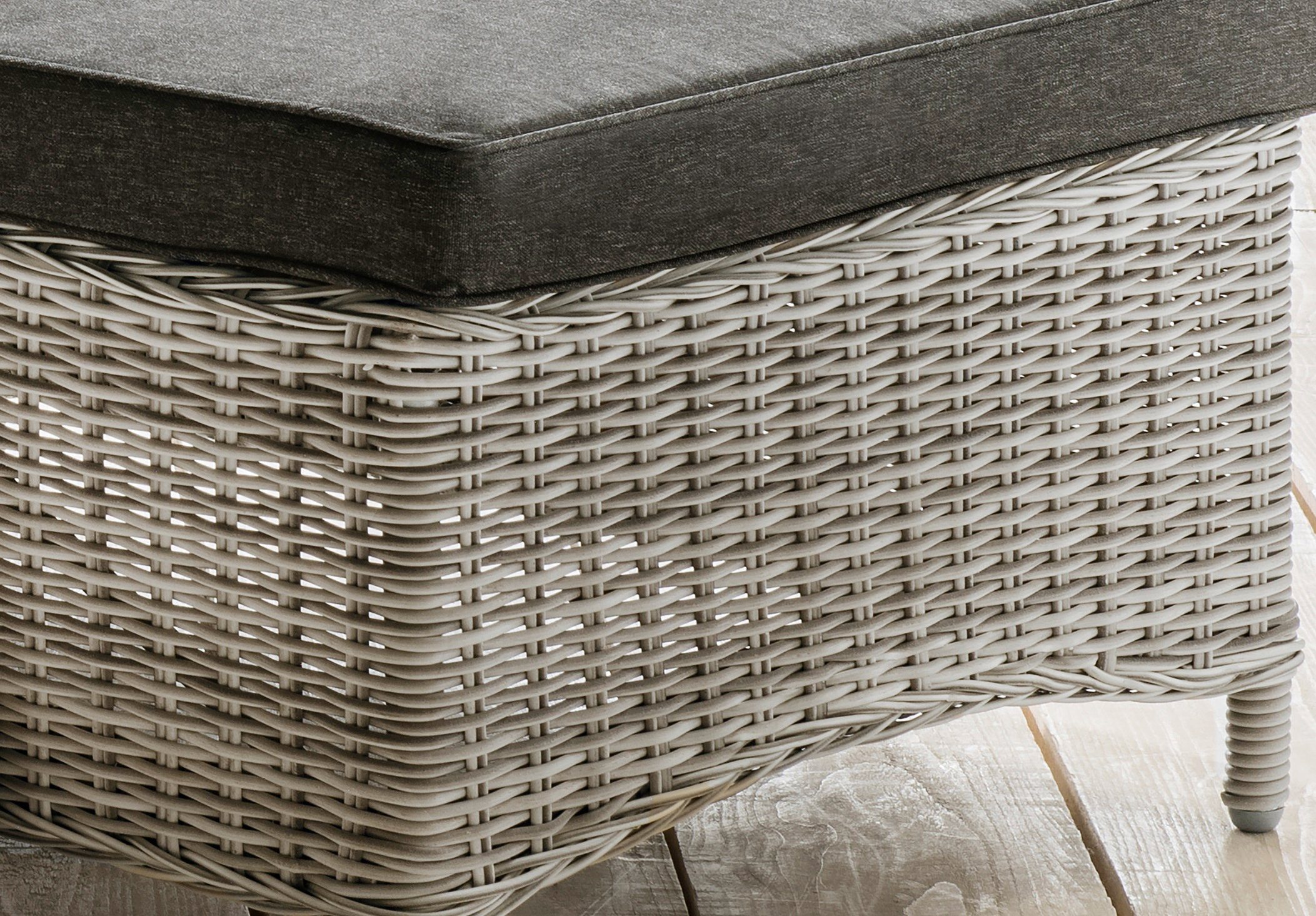 Destiny Gartenliege CASA, Aluminium, Polyrattan, m. Rollen und Auflage, 202x83x58cm, verstellbar
