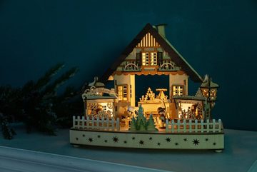 Myflair Möbel & Accessoires Weihnachtsdorf Weihnachtsdeko, mit LED Beleuchtung und Musik, Höhe ca. 24 cm