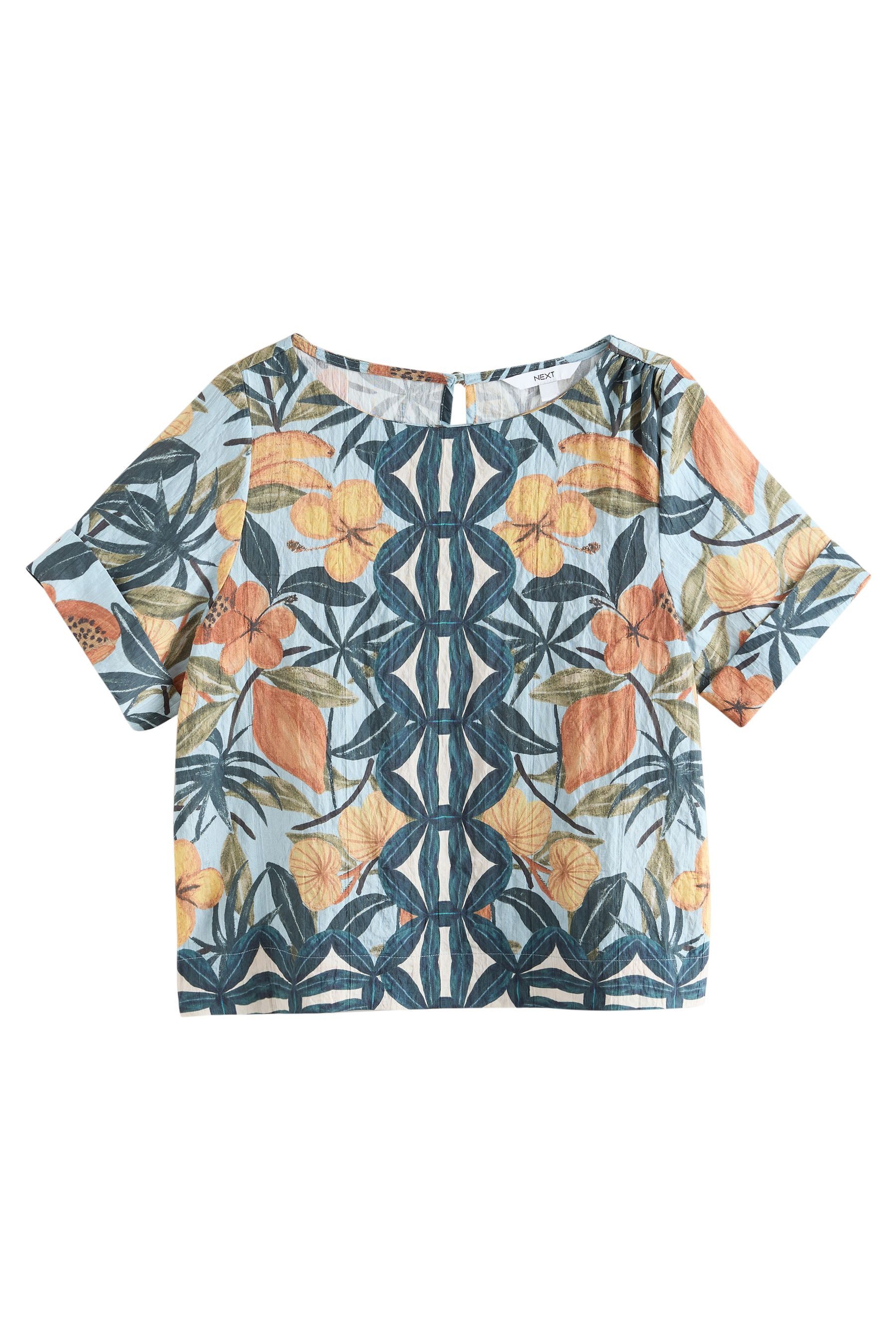 Next Kurzarmbluse Kurzärmeliges kastiges T-Shirt (1-tlg) günstig online kaufen