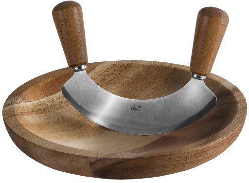 Image of JAMIE OLIVER Wiegemesser »Jamie Oliver«, inkl. Schneidebrett aus Akazienholz