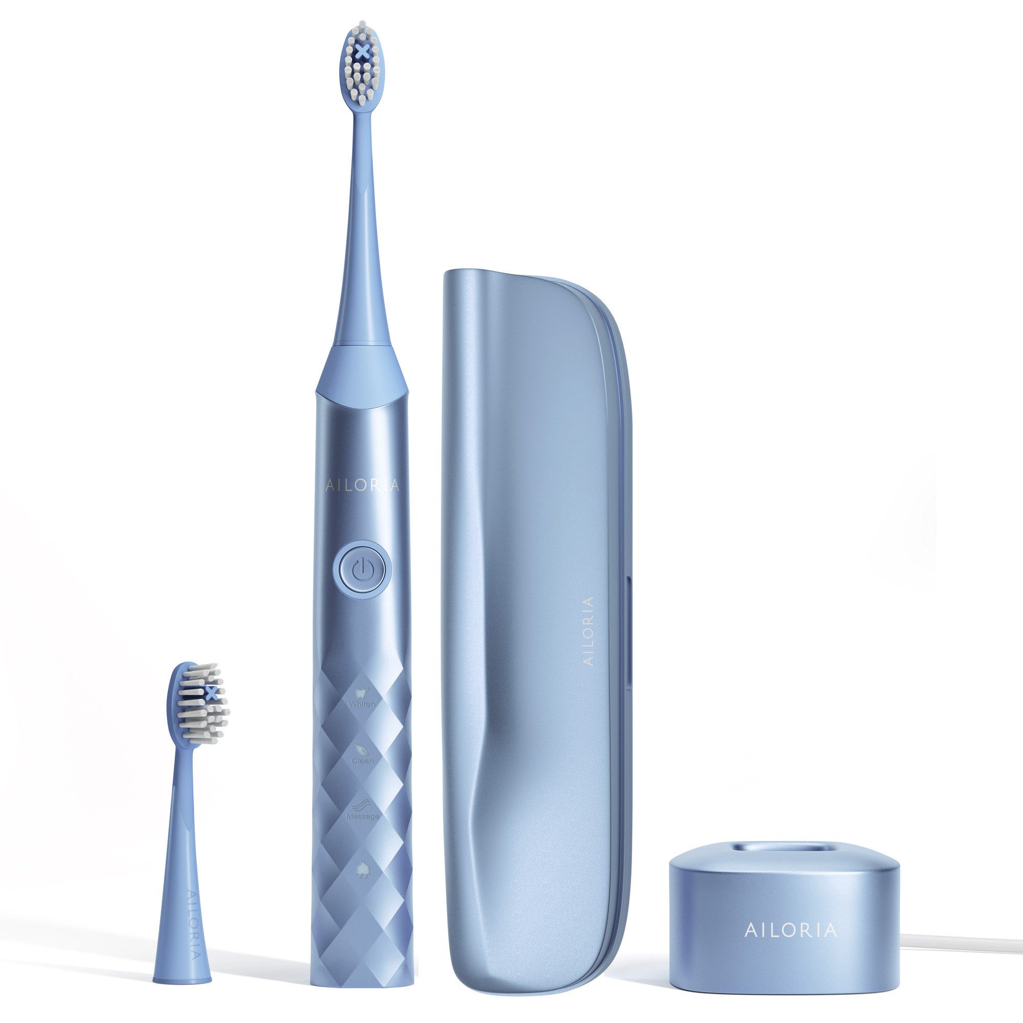 AILORIA Schallzahnbürste SHINE BRIGHT USB-SONIC TOOTHBRUSH Sommer-Edition, Aufsteckbürsten: 2 St., Dynamische Reinigungswirkung