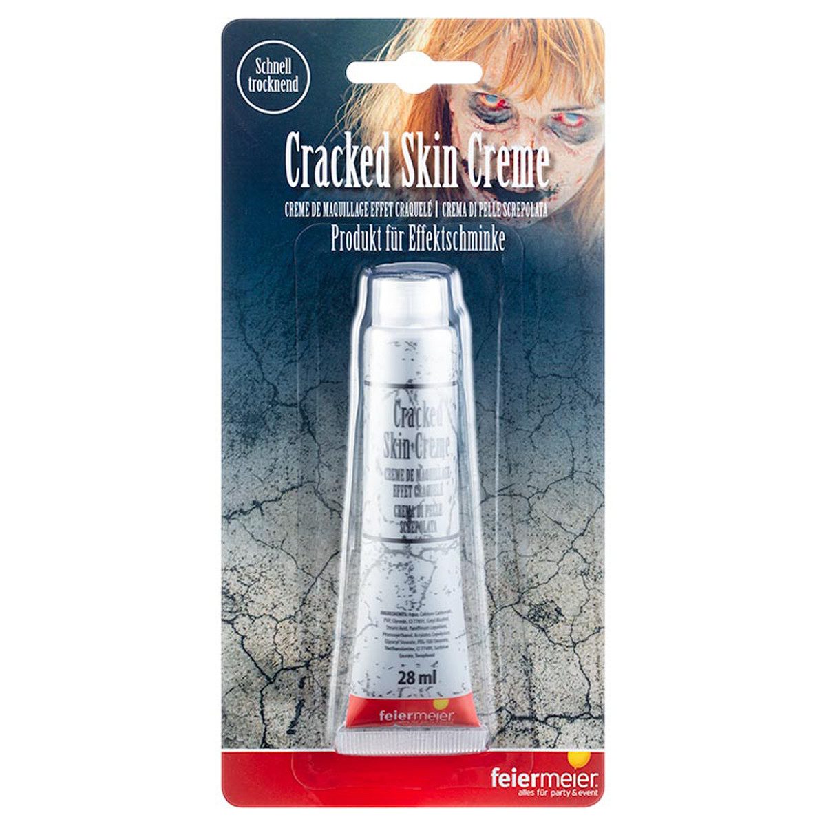 feiermeier Theaterschminke Make-up Cracked Skin Grau 28ml Tube FM