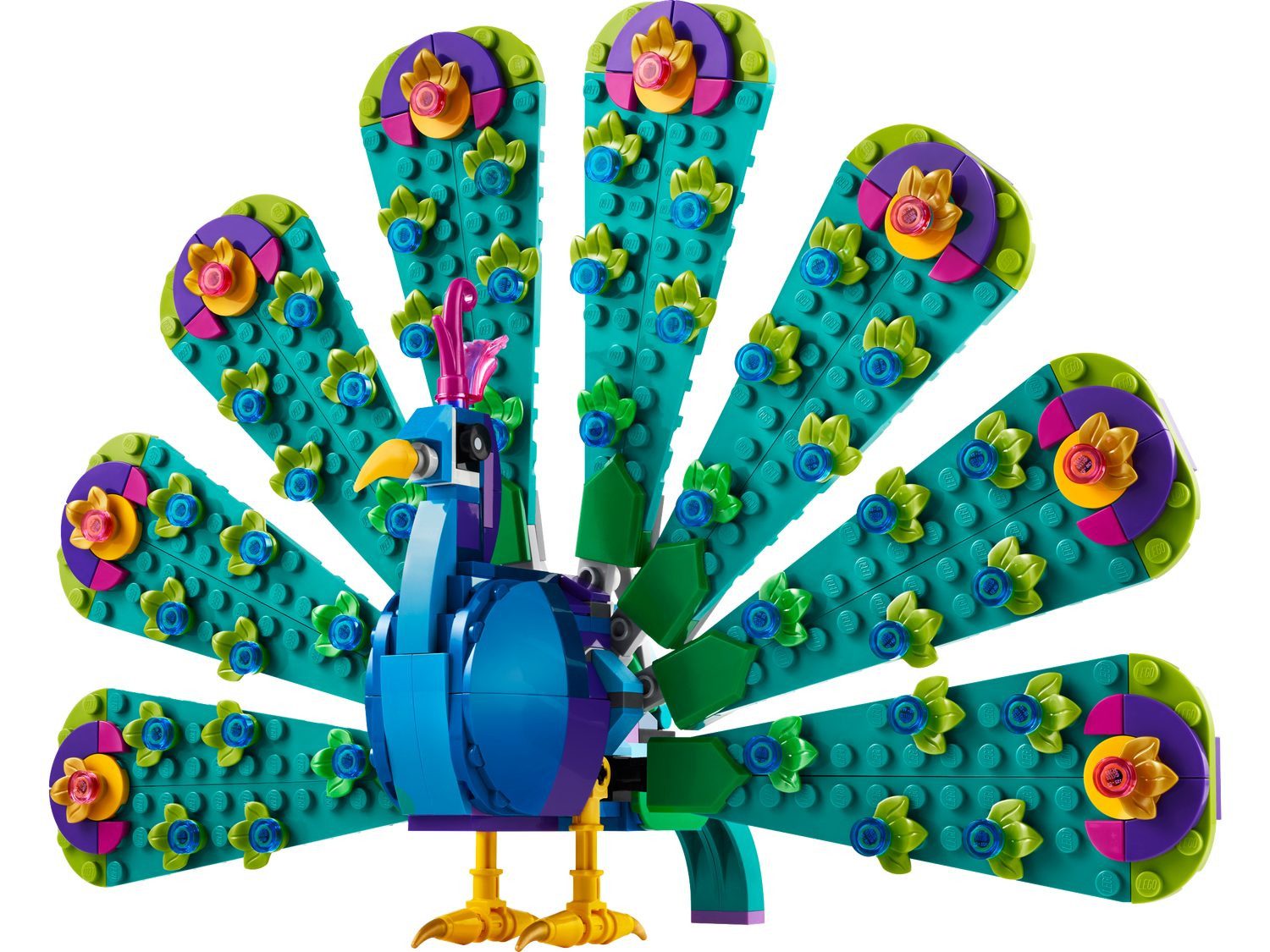 LEGO® Lego Creator 31157 Exotischer Pfau Spielbausteine, (fördert Kreativität & Motorik, 355 Teilig), 3 Modelle in einem Set: Pfau, Libelle oder Schmetterling