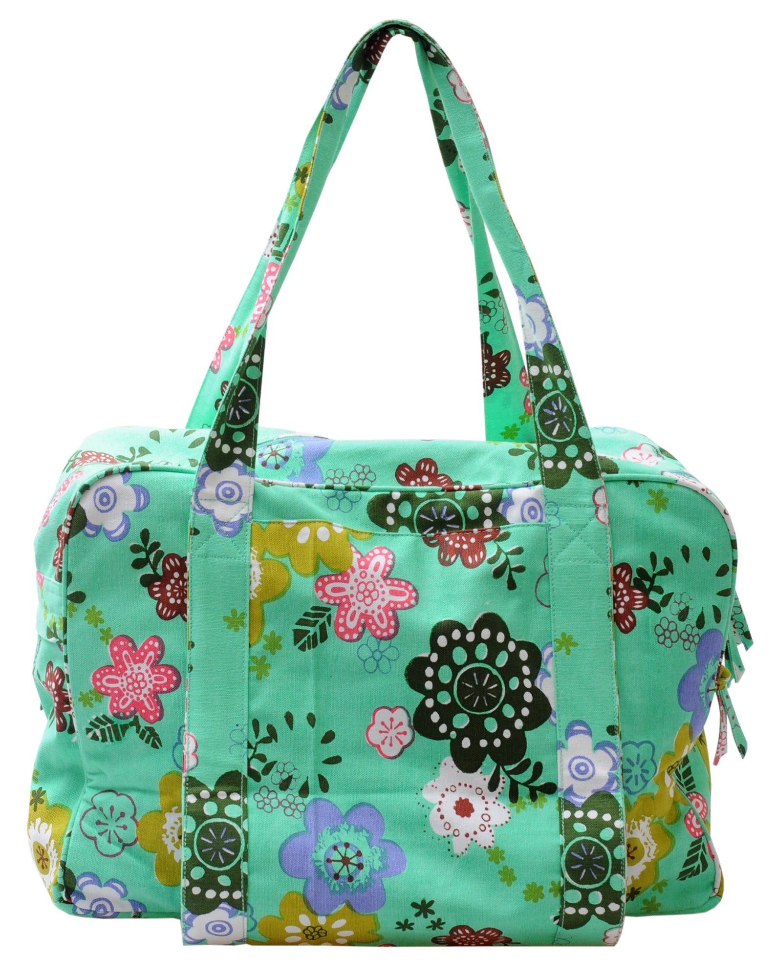 Yogishop Yogatasche Yogatasche twin bag - take me two - mint flower (Standard, 1-tlg., Standard), Matte außen, viel Platz innen: Die innovative twin bag Yogatasche