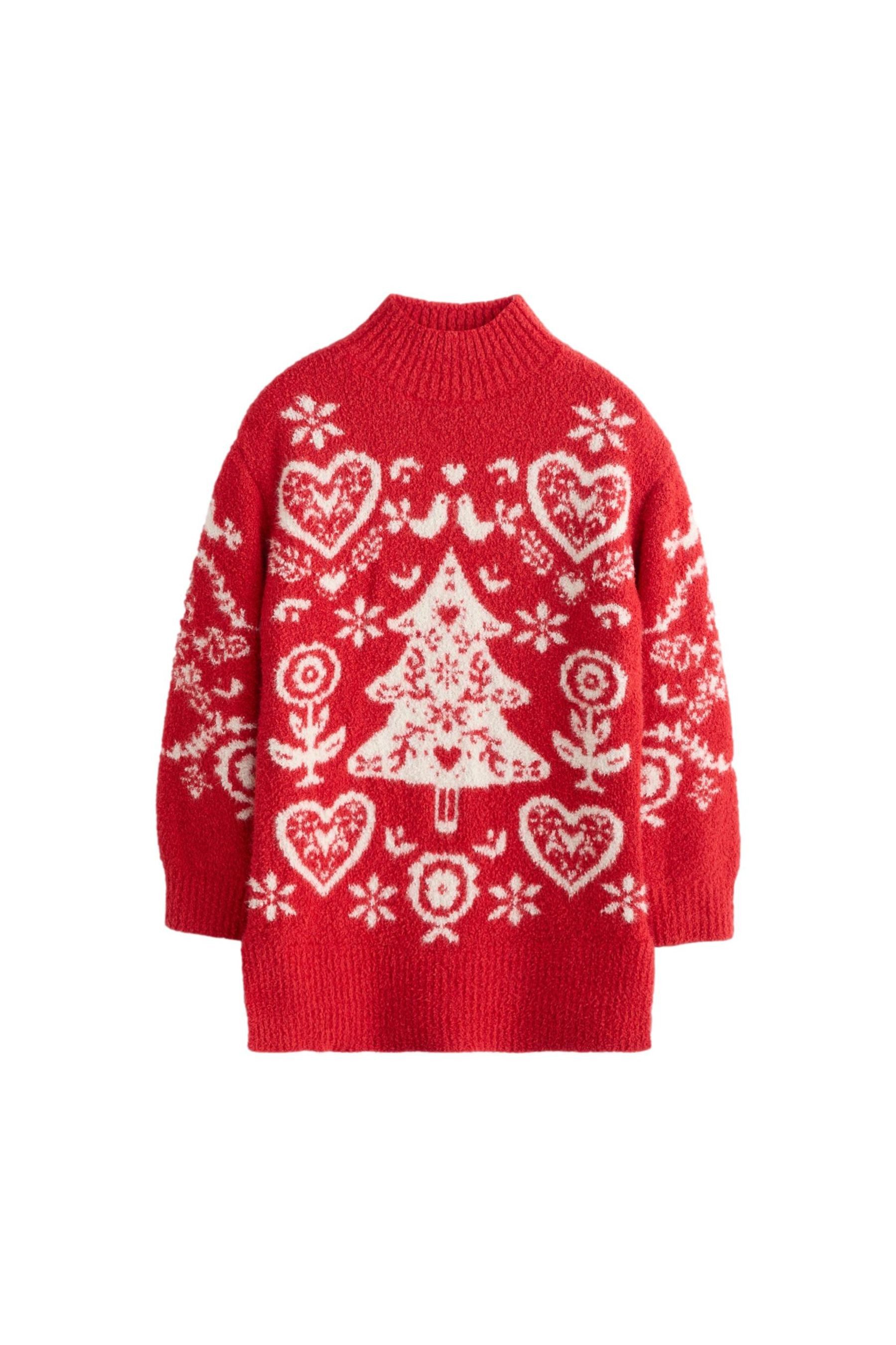 Next Strickkleid Weihnachtliches Pulloverkleid (1-tlg) günstig online kaufen