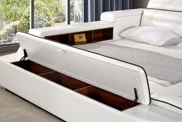 JVmoebel Bett Multifunktions Bett Doppel Betten Hotel xxl big Polster Betten USB