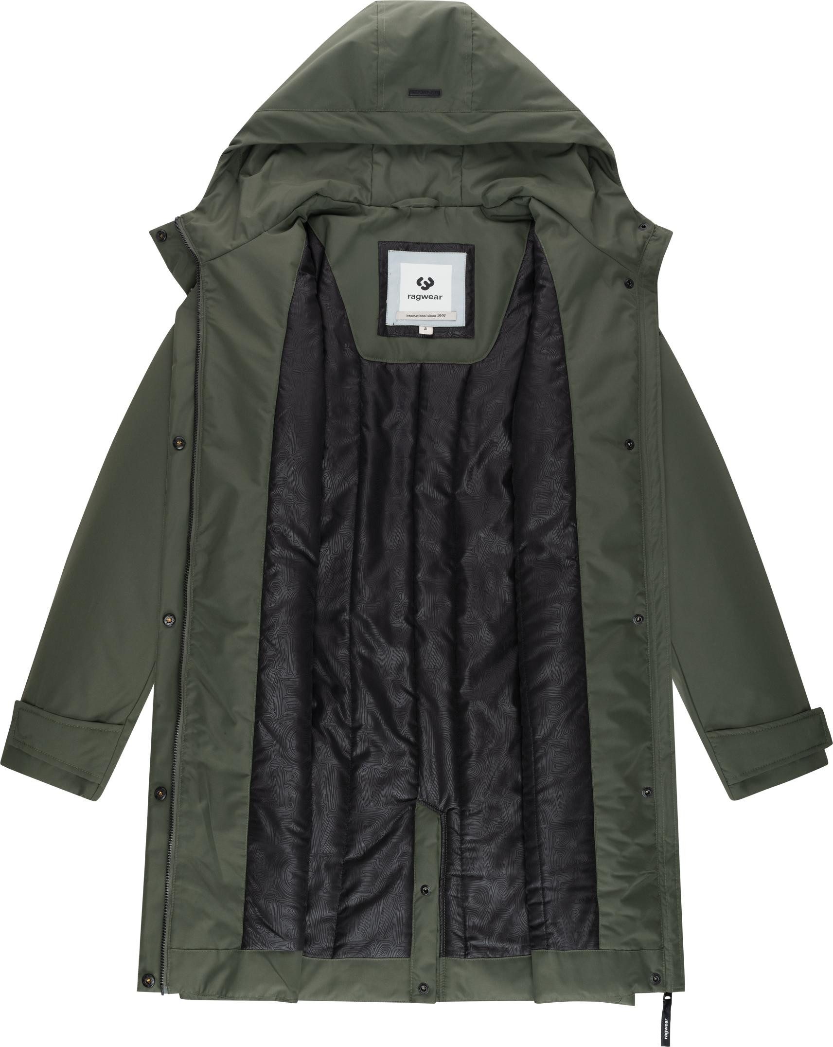Ragwear Kurzmantel Horatia Warm YOUMODO Wasserdichter Wintermantel mit Bindegürtel