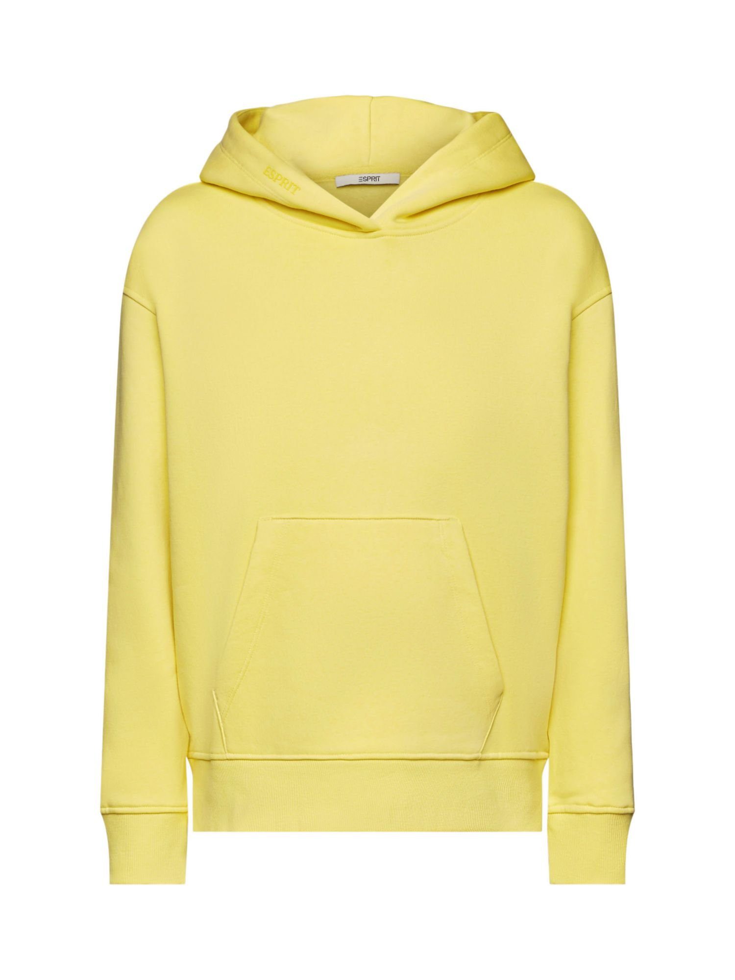 Esprit Sweatshirt LIGHT (1-tlg) YELLOW Hoodie mit Logostickerei