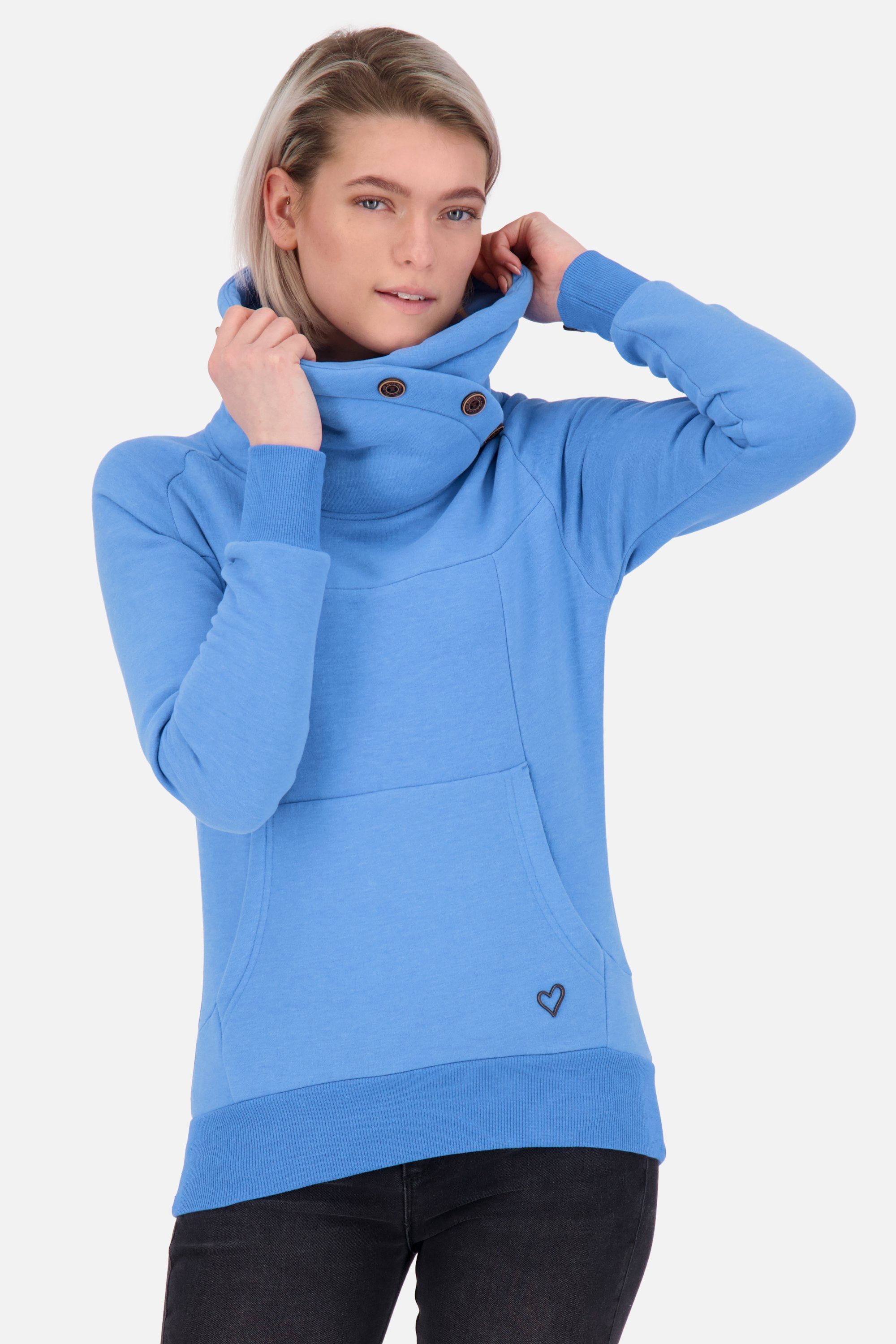 Damen A Sweatshirt Alife azure Kickin melange VioletAK Pullover Rundhalspullover, & Sweatshirt