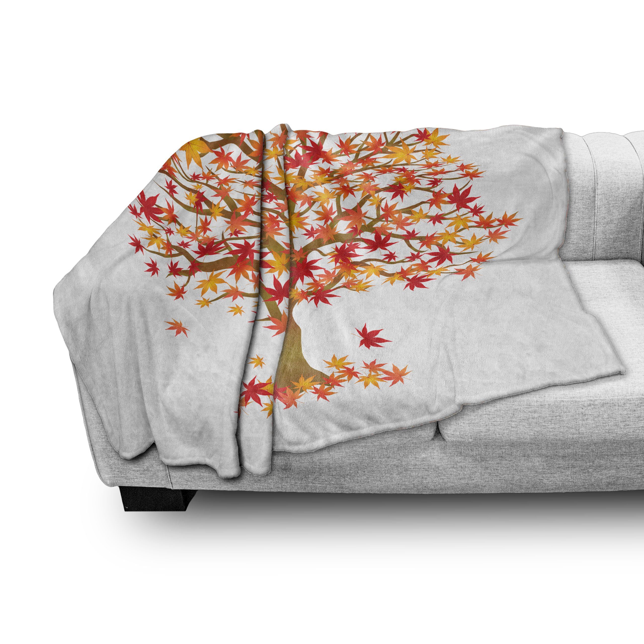 MaplevLeaves Wohndecke für Außenbereich, Plüsch Herbst Gemütlicher den Innen- Herbstsaison Abakuhaus, und