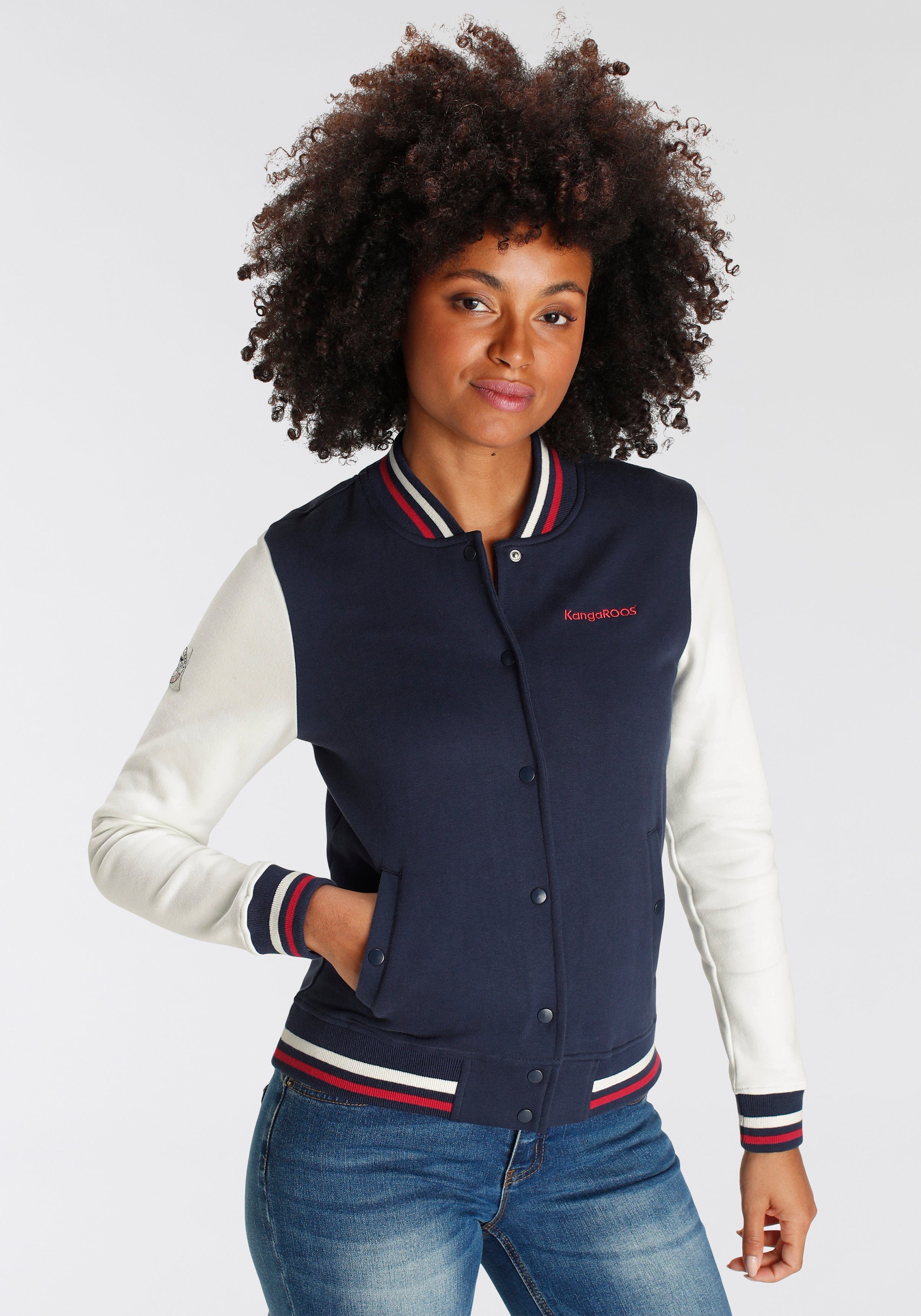 Sweatjacke KangaROOS College-Look coolen im KOLLEKTION - NEUE