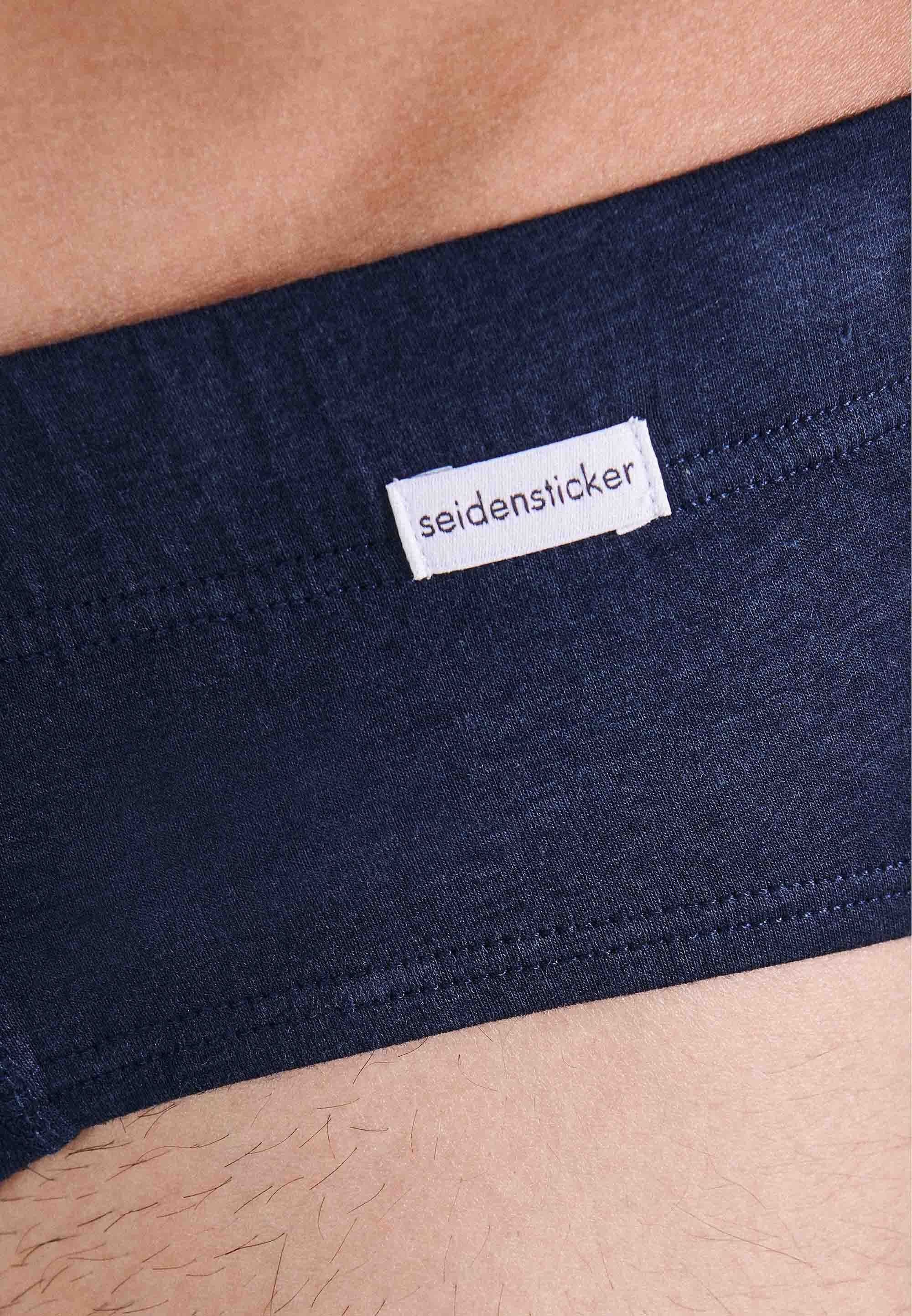 Slip Classic Slip, - 3er Comfort Herren Blau Pack seidensticker Cotton