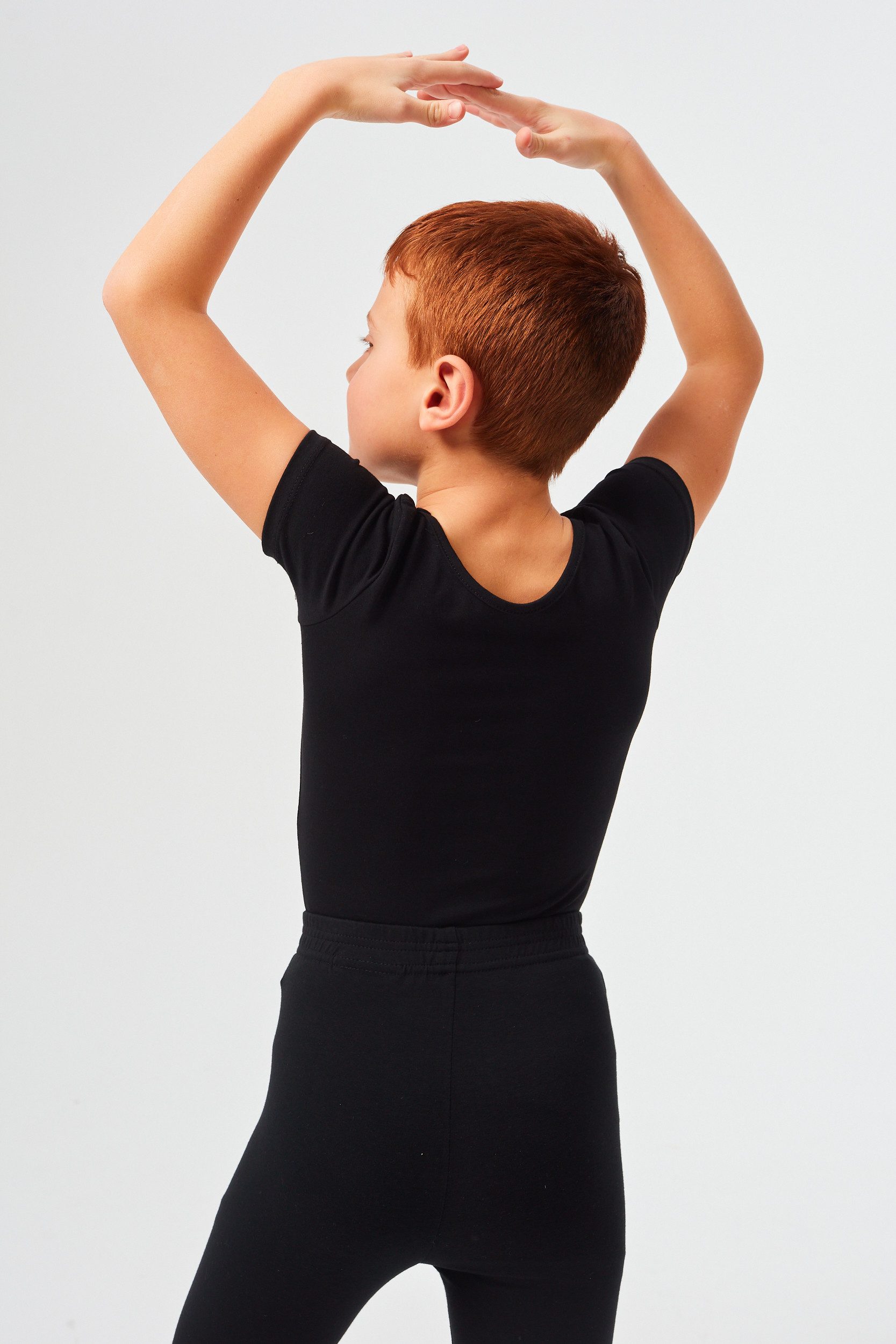 tanzmuster Sporttop Ballett Shirt Leo für Jungen Enganliegendes Oberteil für Tanz, Turnen & Training
