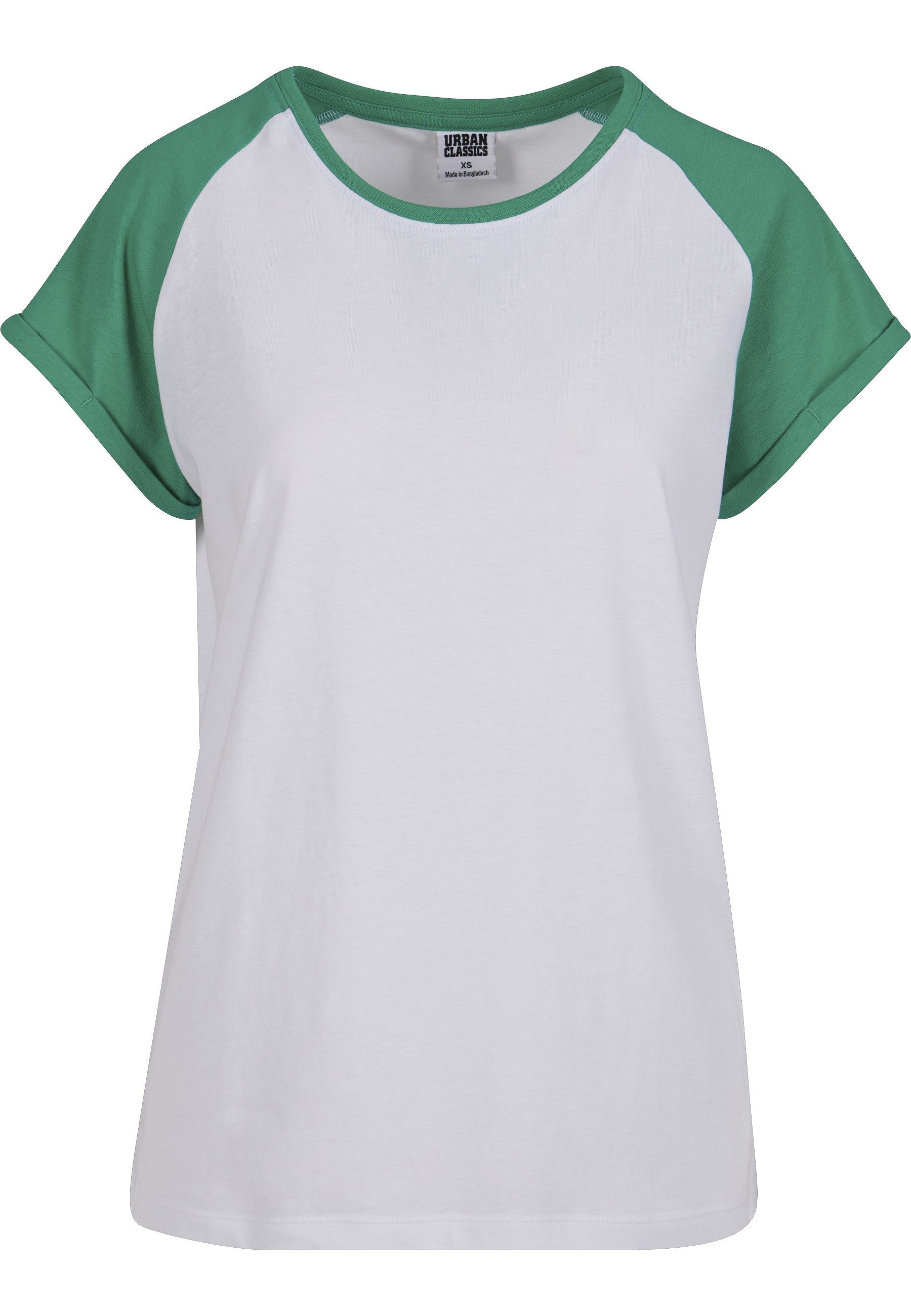 URBAN CLASSICS Kurzarmshirt Urban Classics Damen Ladies Contrast Raglan Tee günstig online kaufen