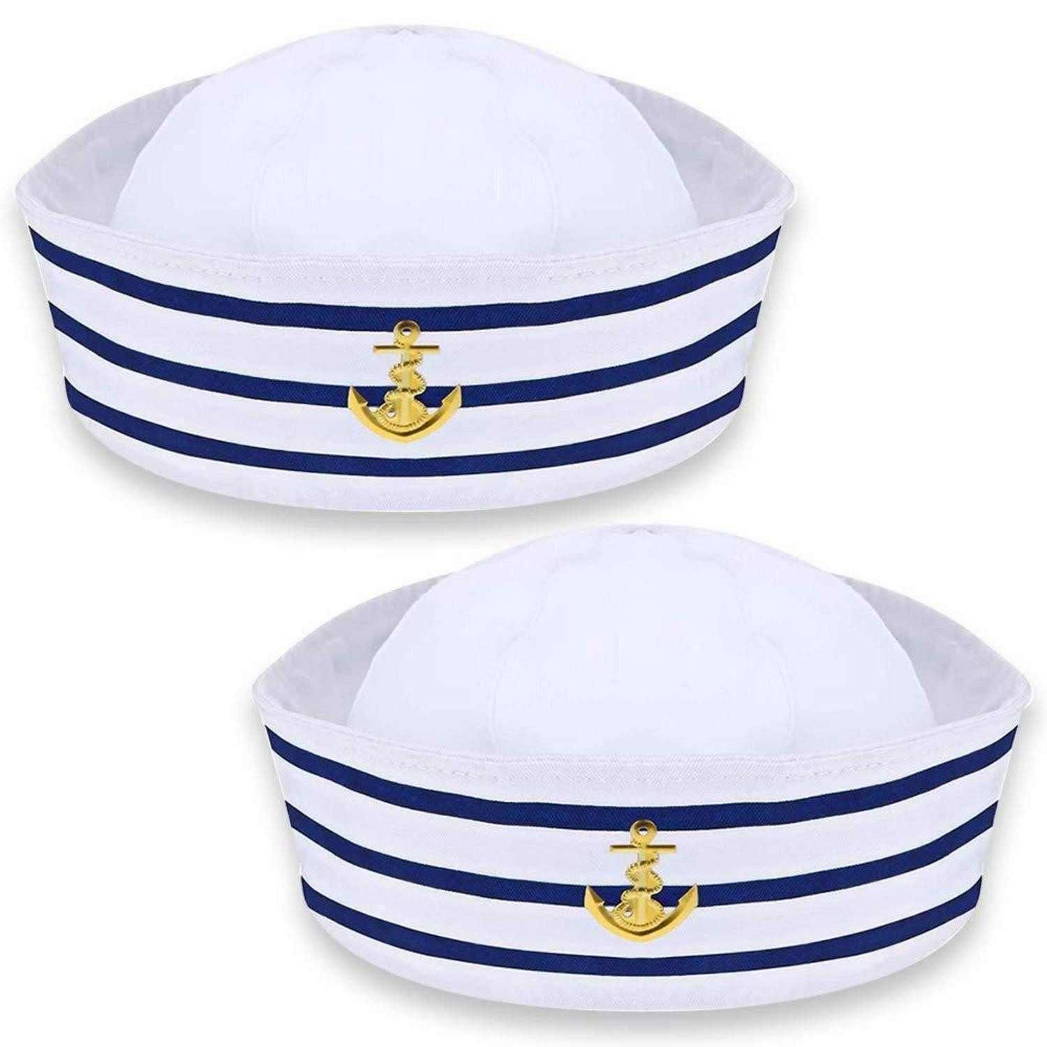 LuxusKollektion Schirmmütze Kapitänsmütze Weiß Marinehut Partyhut (2-St)