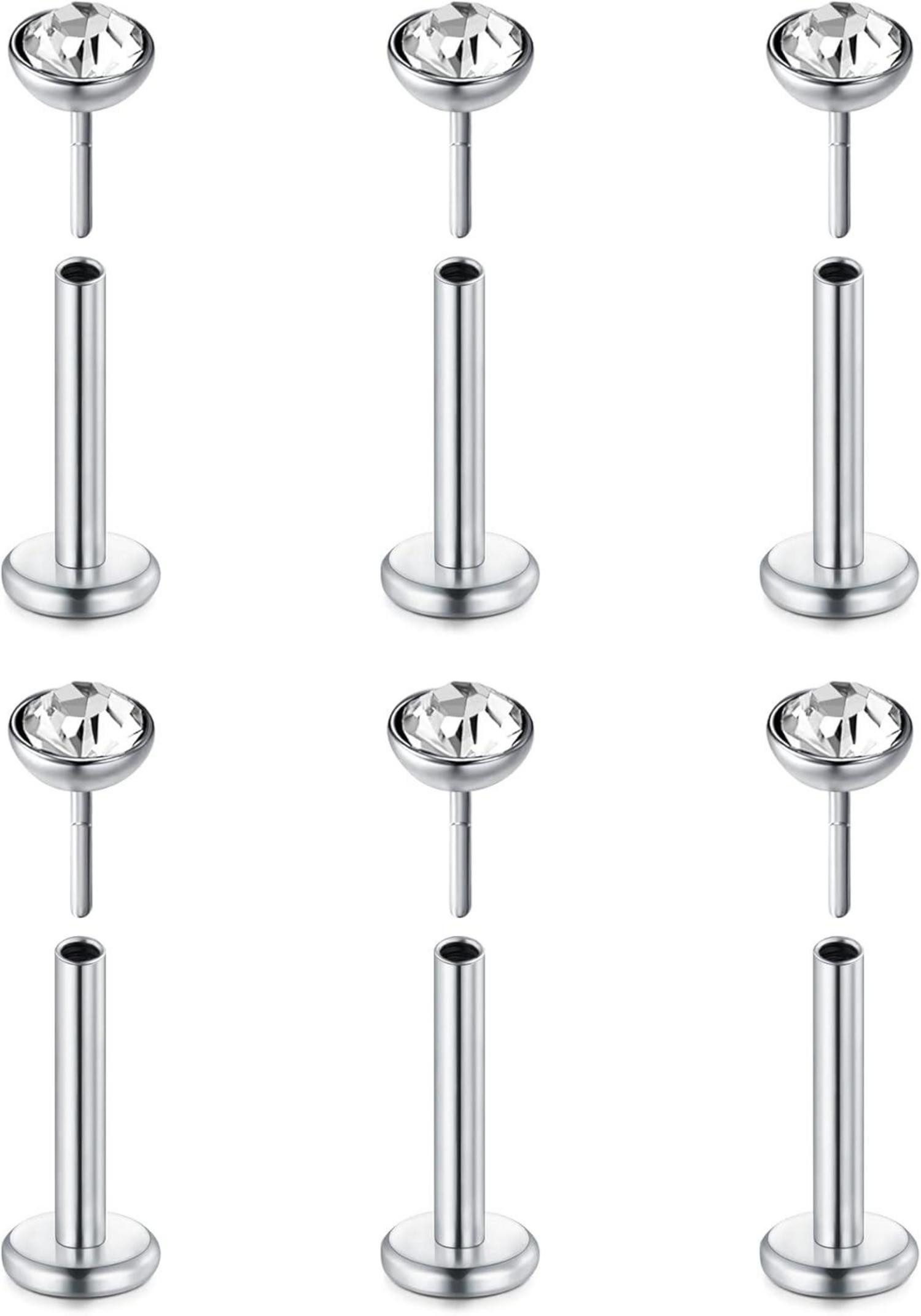 Nasenpiercing-Set Nasenpiercing 20G Nasenringe Nostril Piercing CZ Opale Schmuck