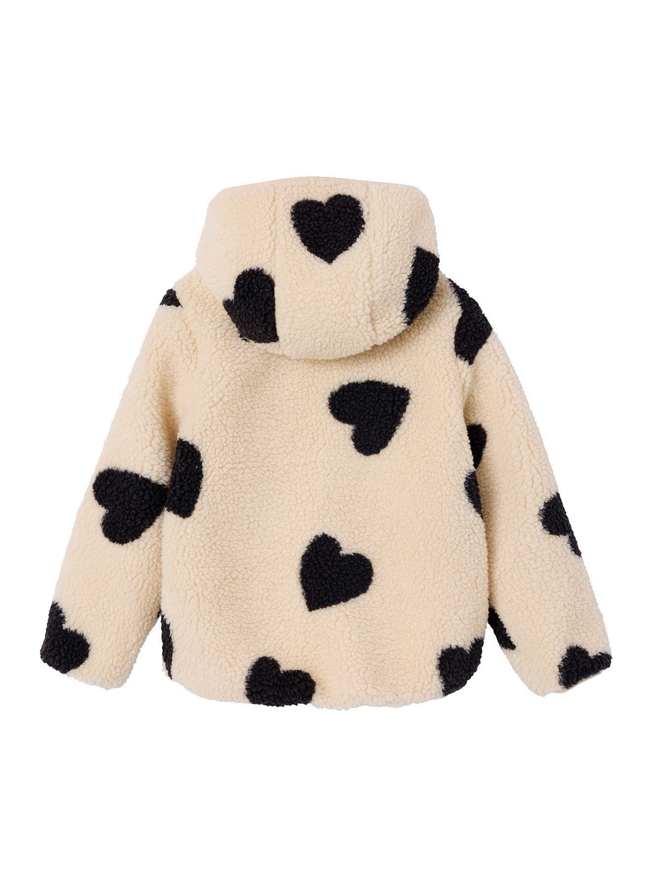vertbaudet Blouson Mädchen Teddyfleece-Jacke Teddyflecee, Blumenmuster