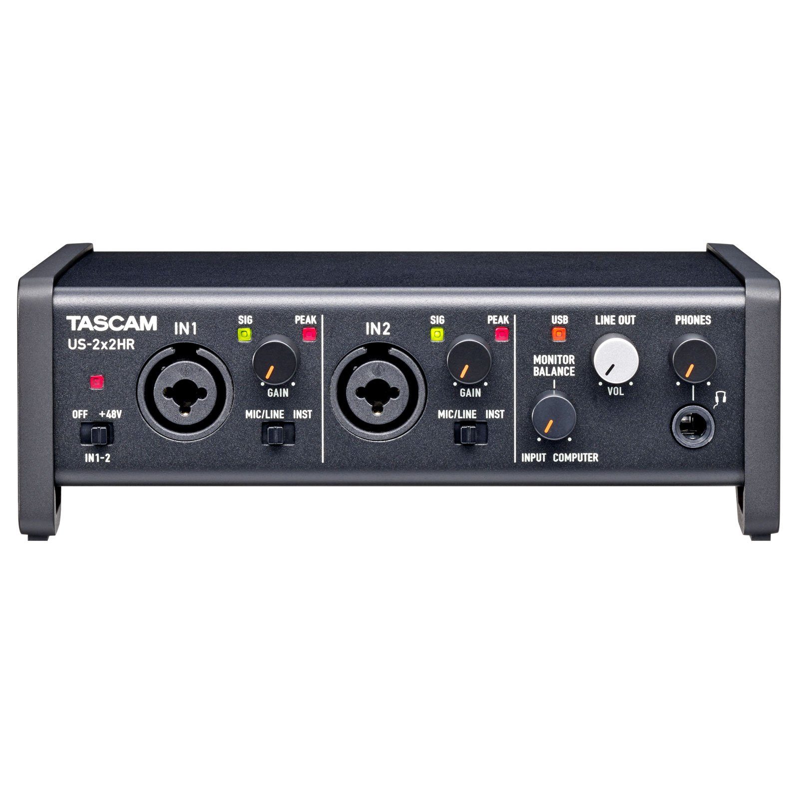 Tascam US-2x2HR USB Audio-Midi-Interface Digitales Aufnahmegerät (USB-Audio-Interface)