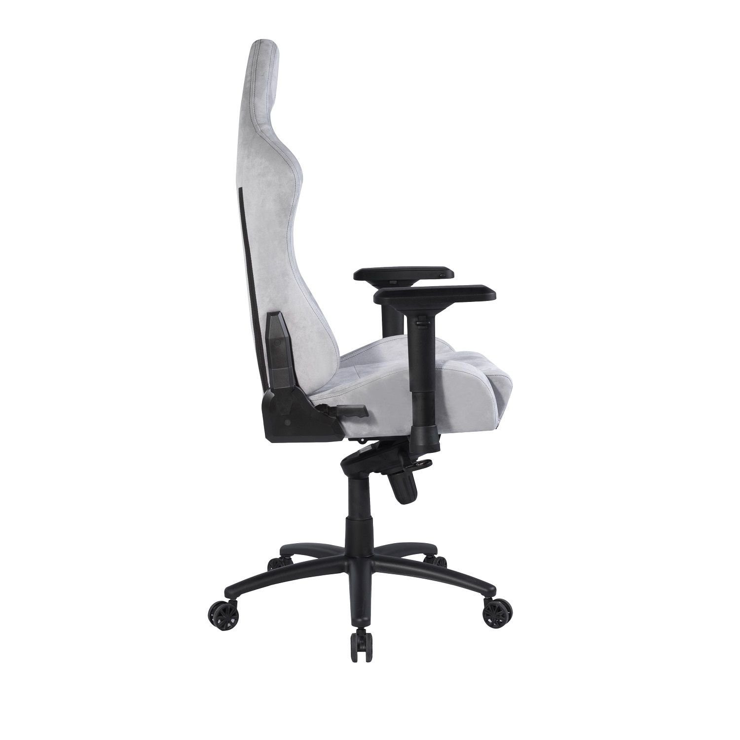 DELTACO Gaming-Stuhl DC440 Gaming-Stuhl Wildleder Rückenlehne (kein hohe Jahre hellgrau 5 5-Punkt ergonomisch Herstellergarantie inkl. Set)