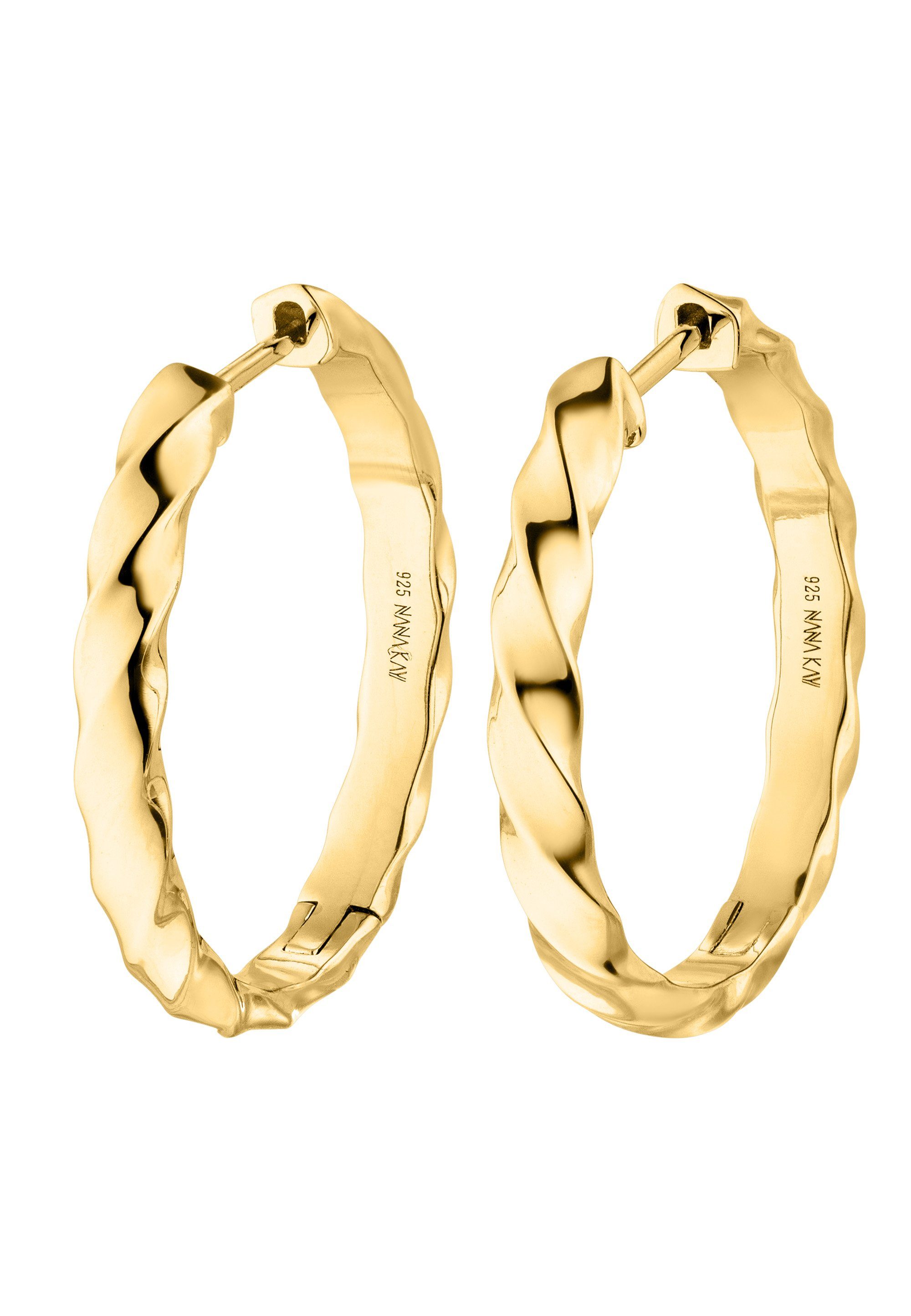 NANA KAY Paar Creolen Solid Flair, in gedrehtem Design