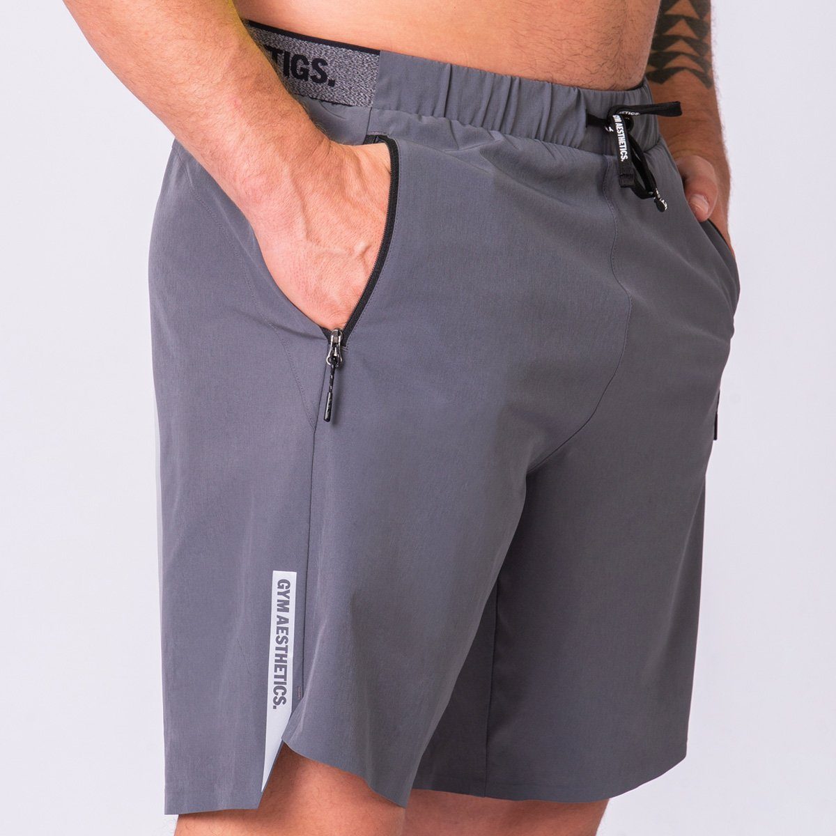 Elastisch, Atmungsaktiv, Holzkohle Essential Herren Schnelltrocknend für Inch Funktionsshorts GYM AESTHETICS 9 Shorts