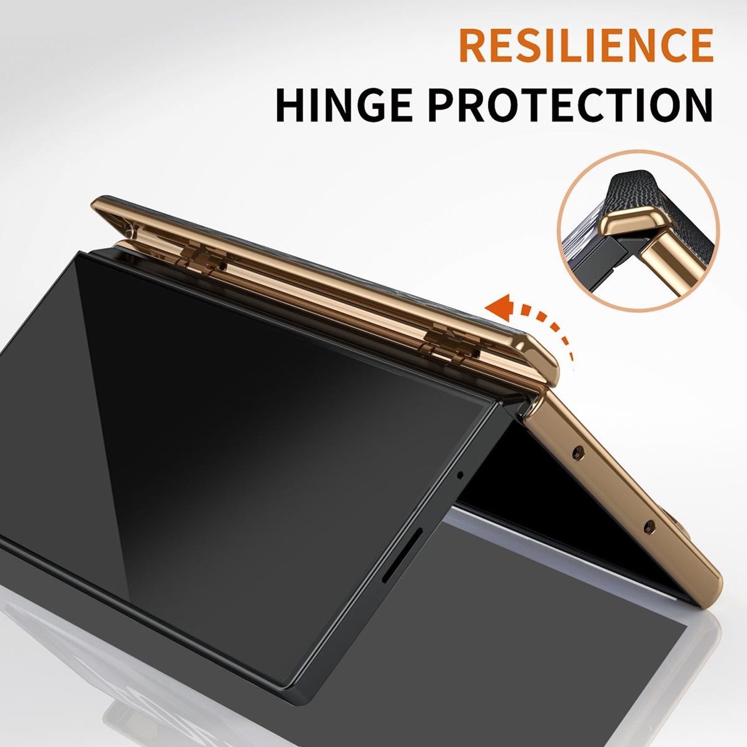 Wigento Handyhülle Für Samsung Galaxy Z Fold7 Design Leder Hülle mit Handriemen Schwarz, Leder Hülle mit einziehbarem Handriemen und integriertem Ständer