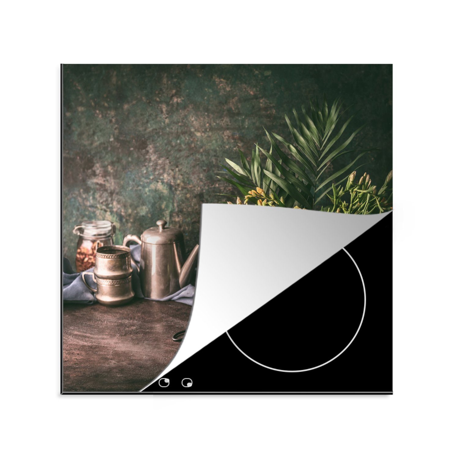 MuchoWow Herdblende-/Abdeckplatte Stilleben - Blumenstrauß - Blumen, Vinyl, (1 tlg), 78x78 cm, Ceranfeldabdeckung, Arbeitsplatte für küche