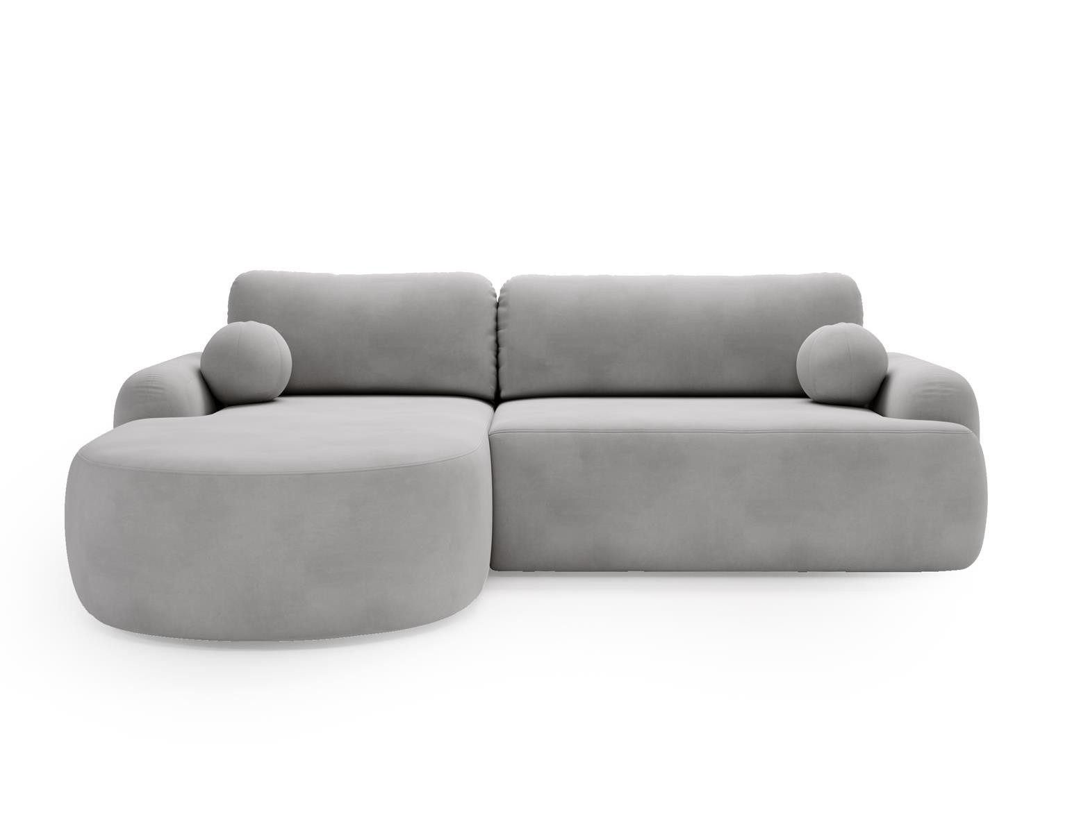 Compleo Ecksofa boucle mit breiter Ottomane OLIO, rundes Design, Exklusiv d günstig online kaufen