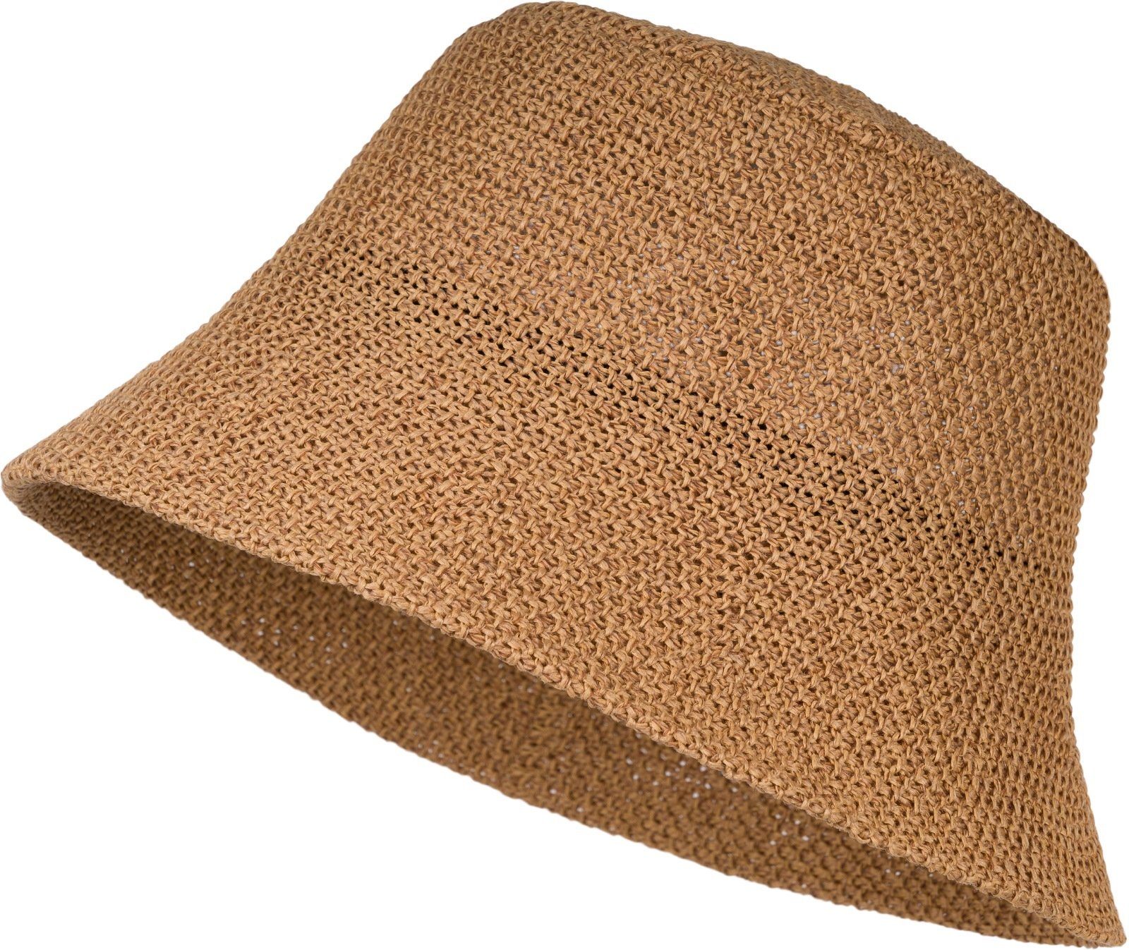styleBREAKER Fischerhut Fischerhut aus Papierstroh - Knautschhut (1-St) günstig online kaufen