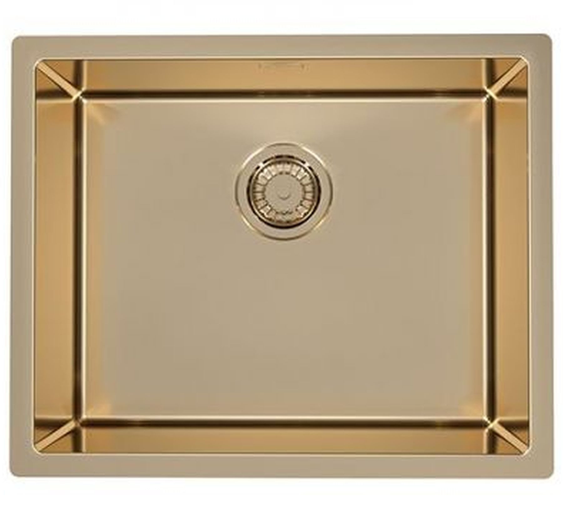 Alveus Küchenspüle Küchenspüle Unterbau 54x44cm Einbauspüle Quadrix50 Bronze Schrank 60cm, Rechteckig, 54/44 cm, (1 St)