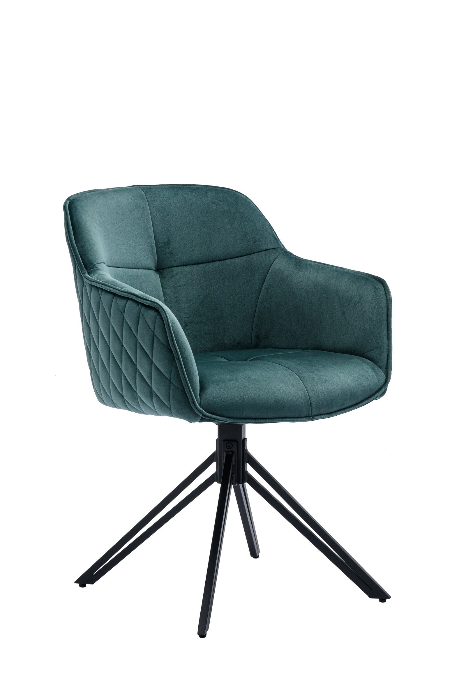 freiraum Armlehnstuhl Emma (1stk), (1stk) drehbar, in grün, schwarz - 59x82x62 (BxHxT)